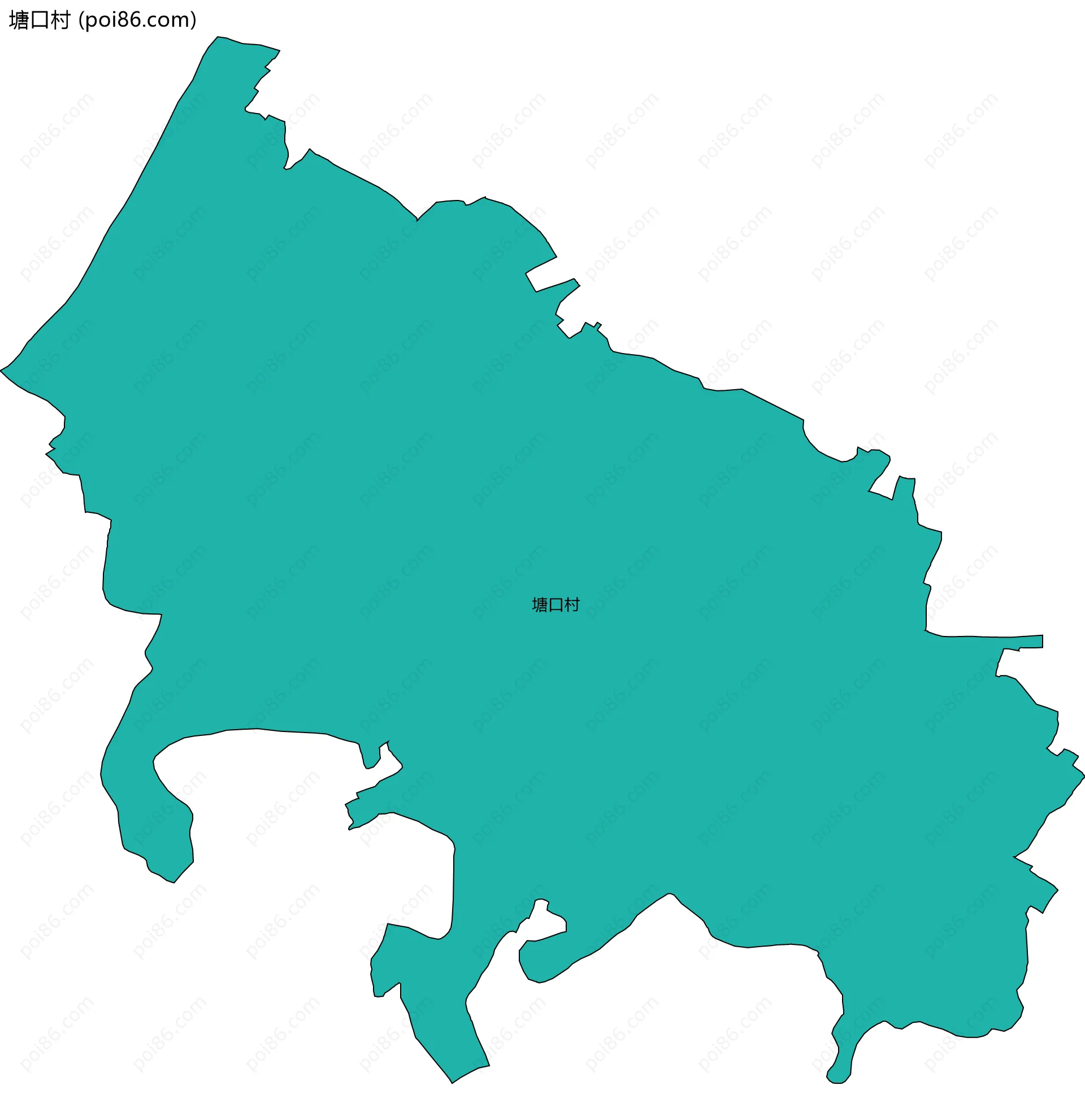 塘口村边界地图