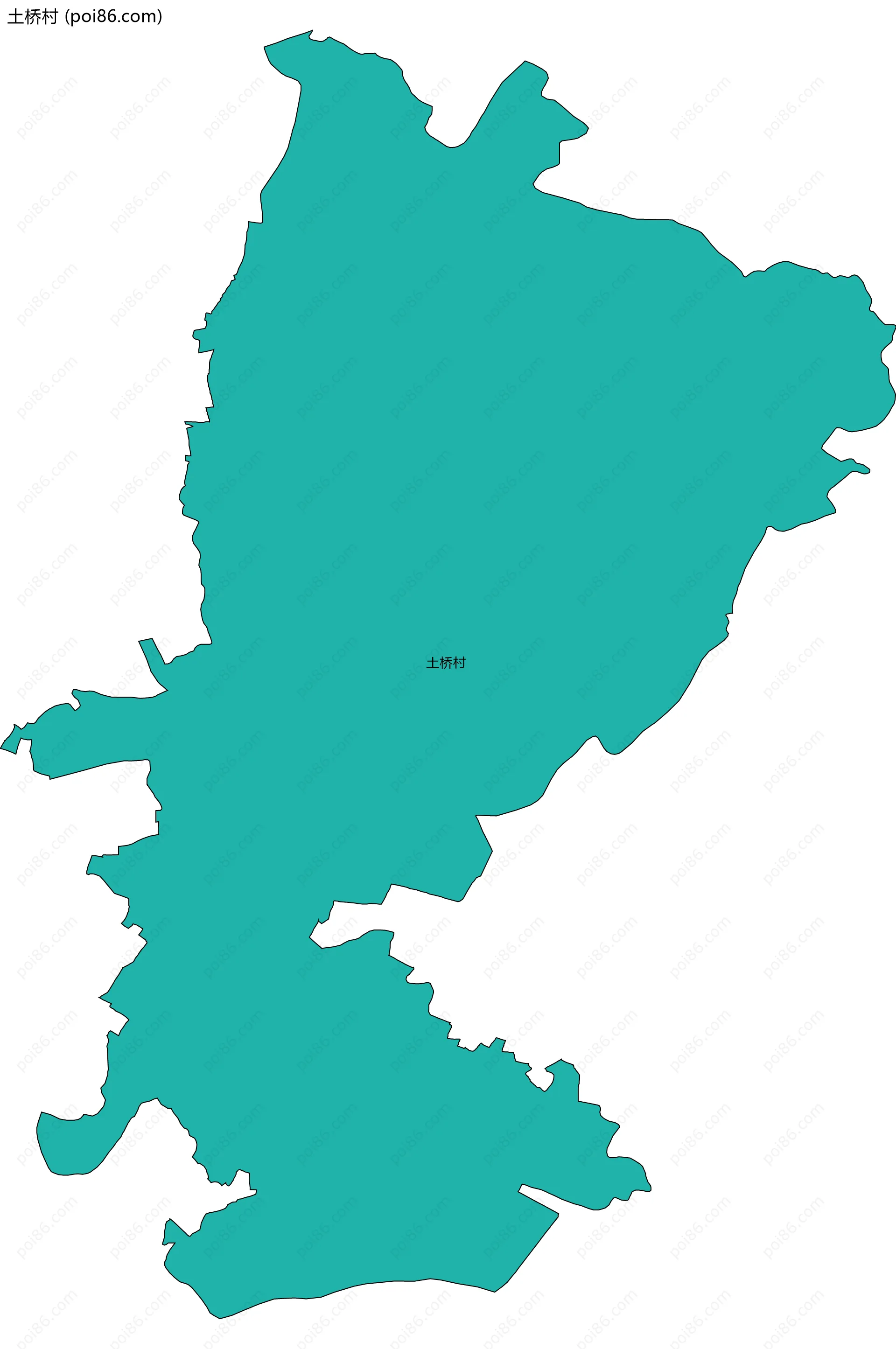 土桥村边界地图