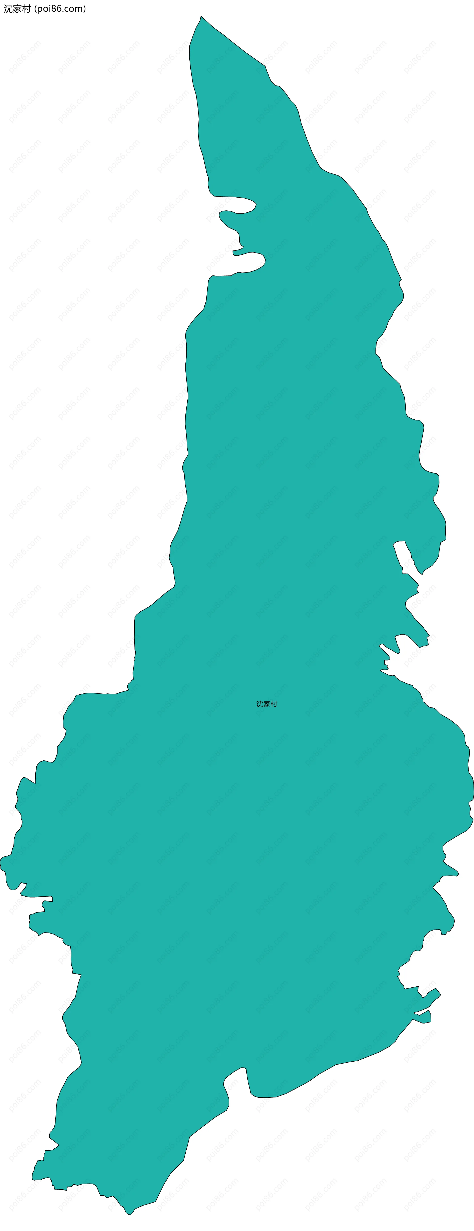 沈家村边界地图