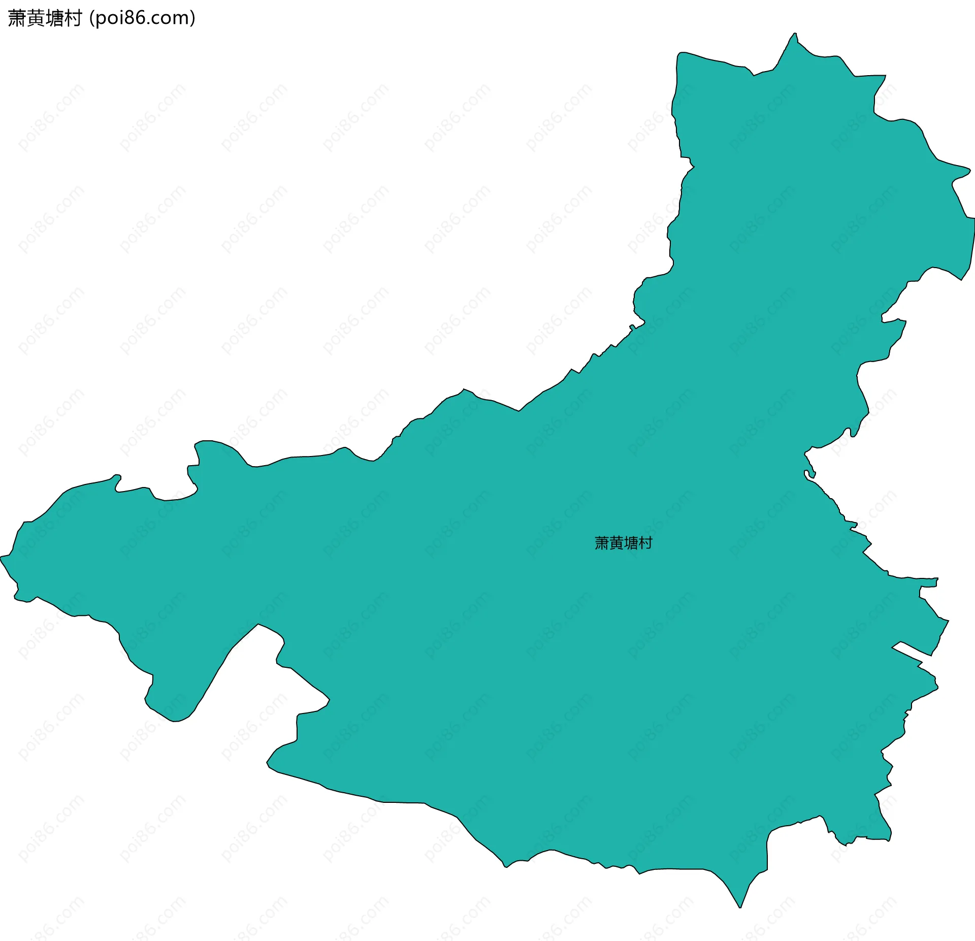 萧黄塘村边界地图