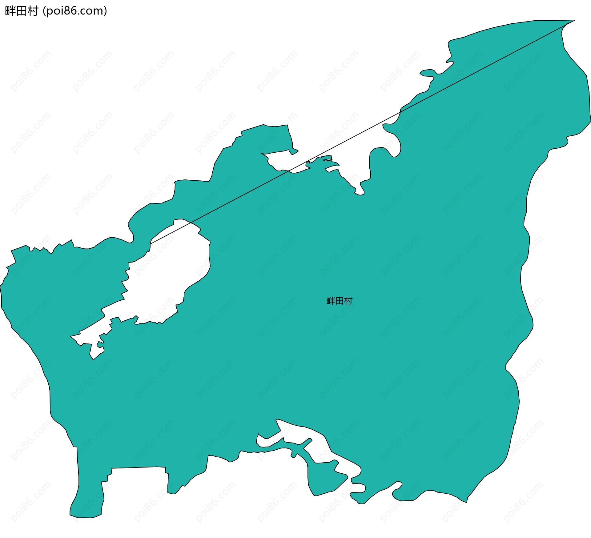 畔田村边界地图