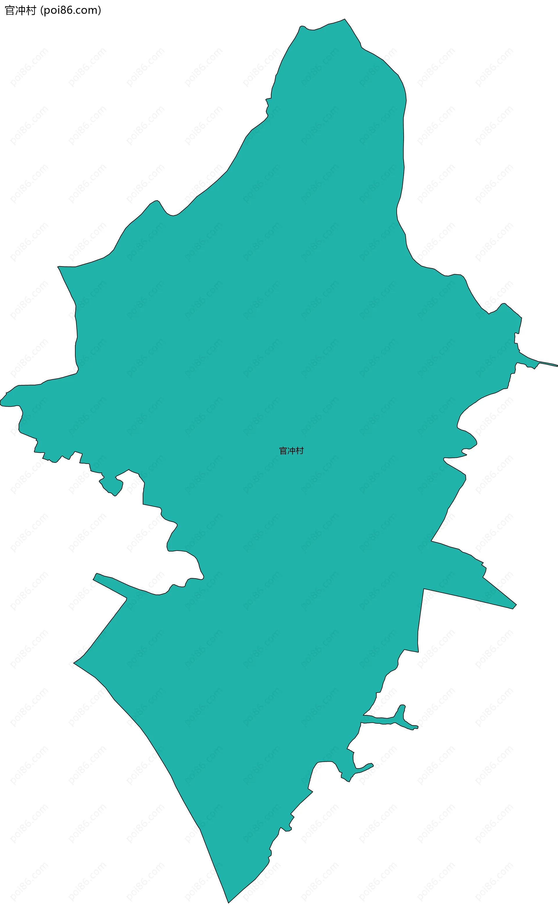 官冲村边界地图