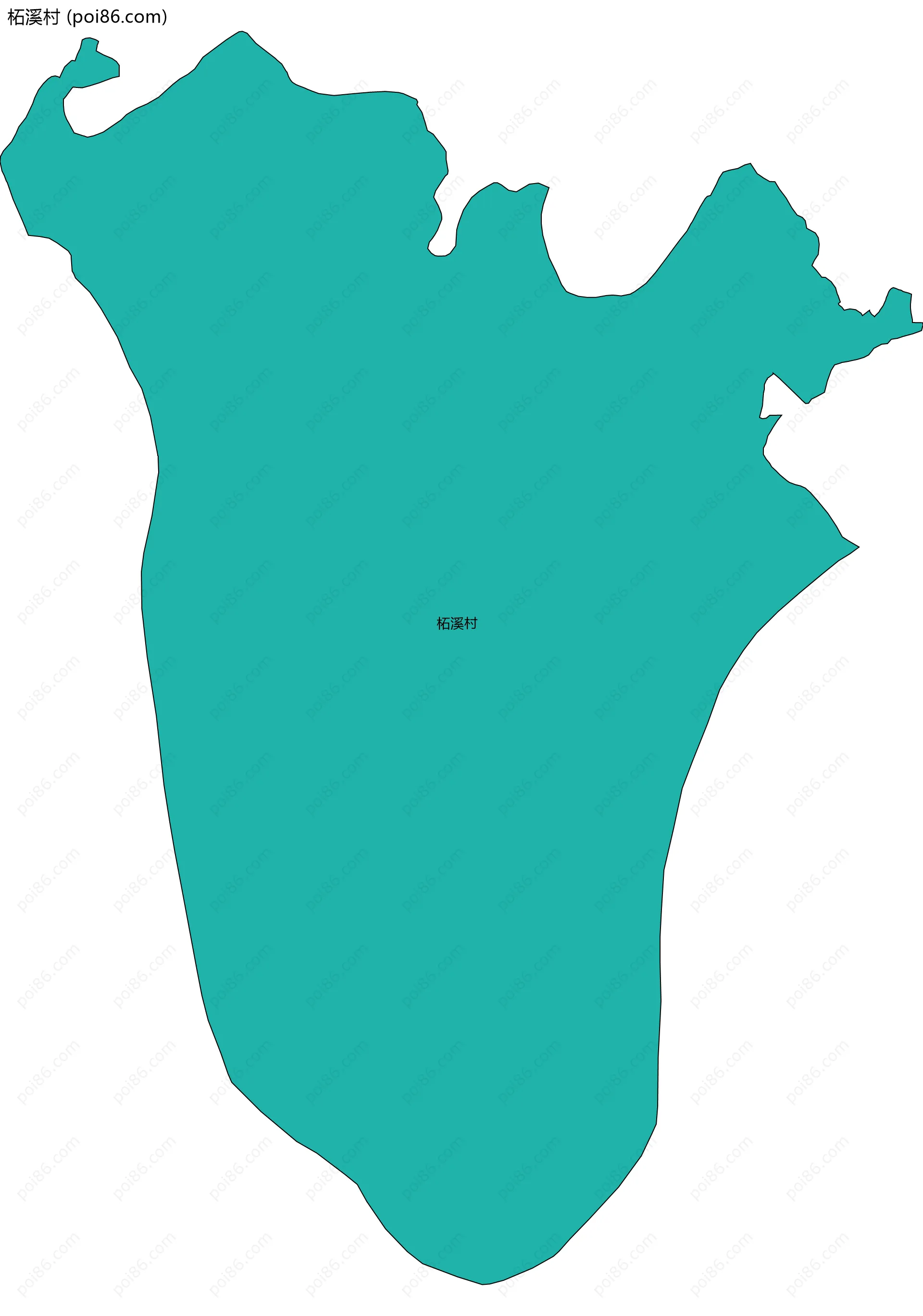 柘溪村边界地图