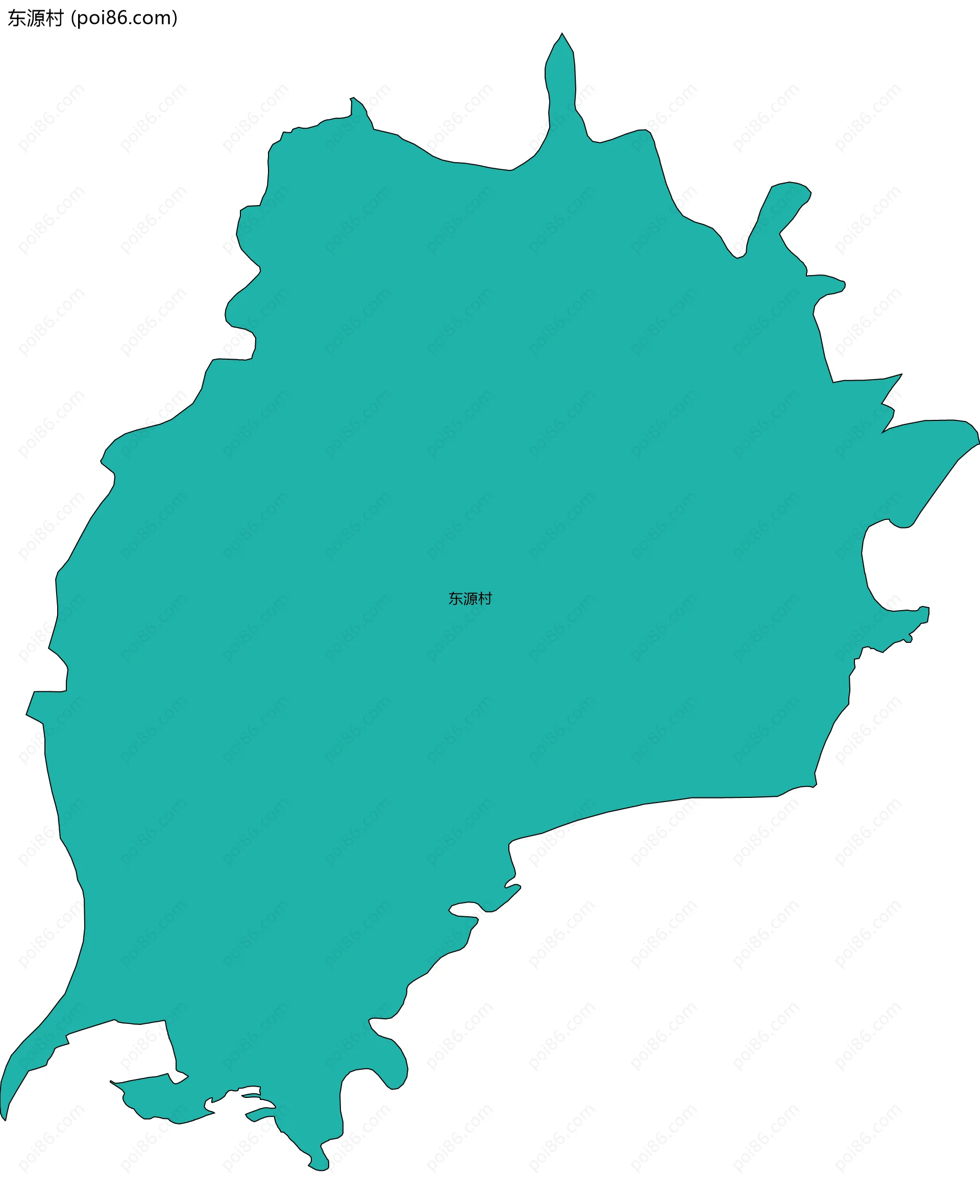 东源村边界地图