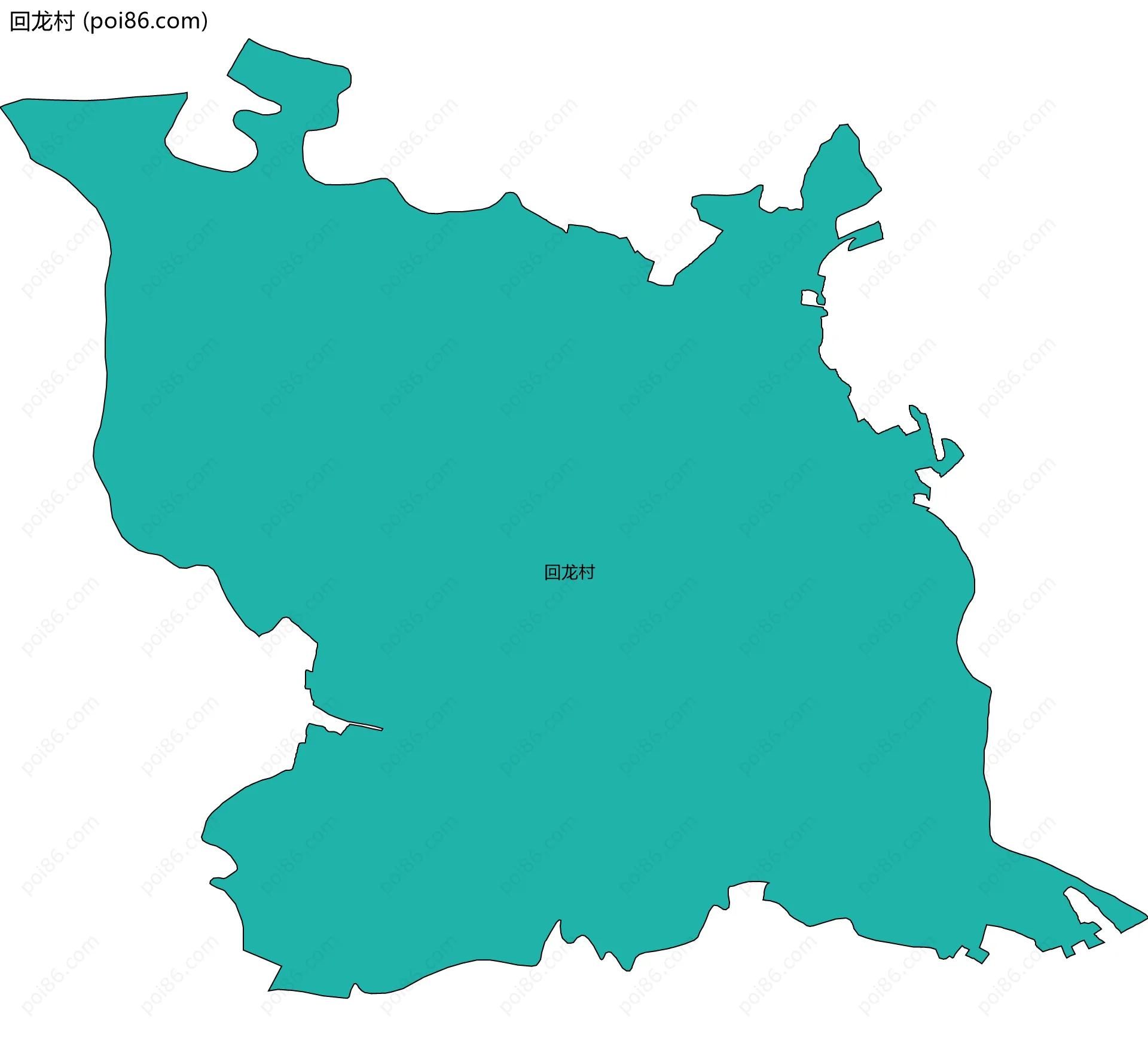 回龙村边界地图