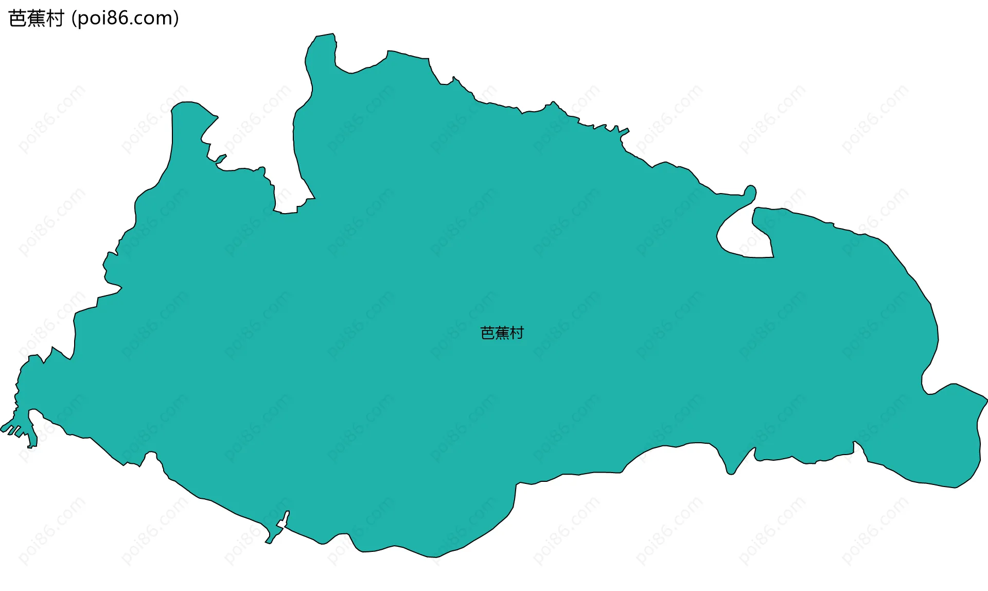 芭蕉村边界地图