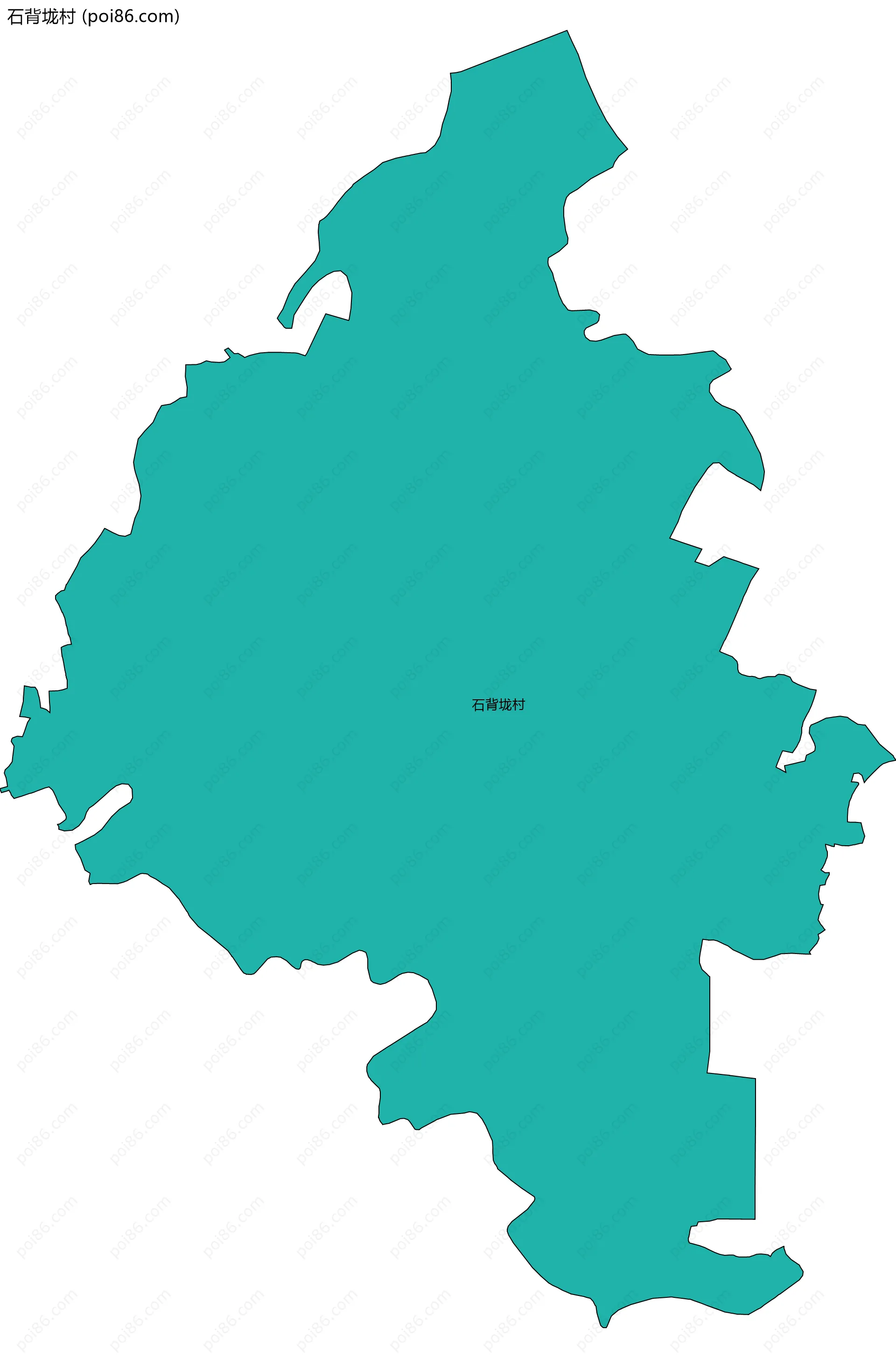 石背垅村边界地图