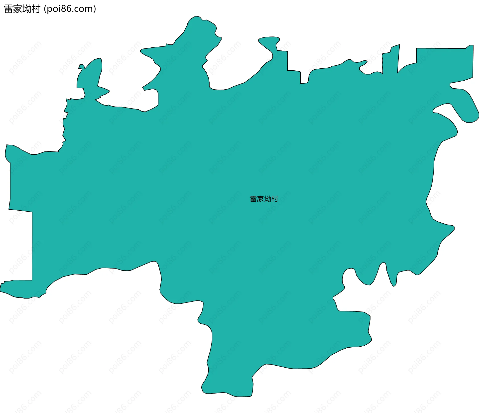 雷家坳村边界地图