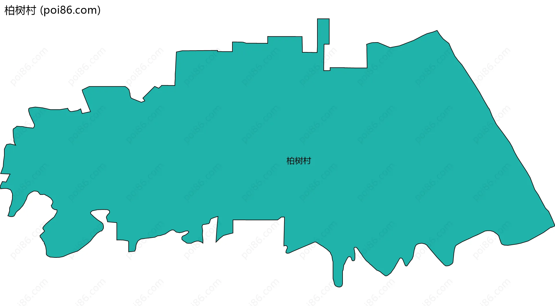 柏树村边界地图