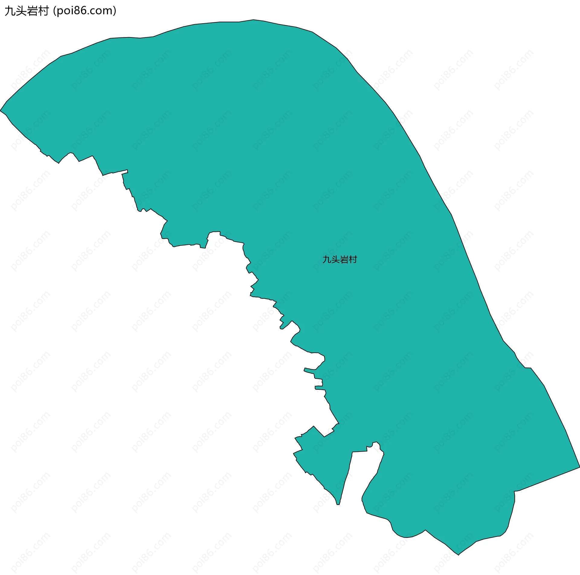 九头岩村边界地图