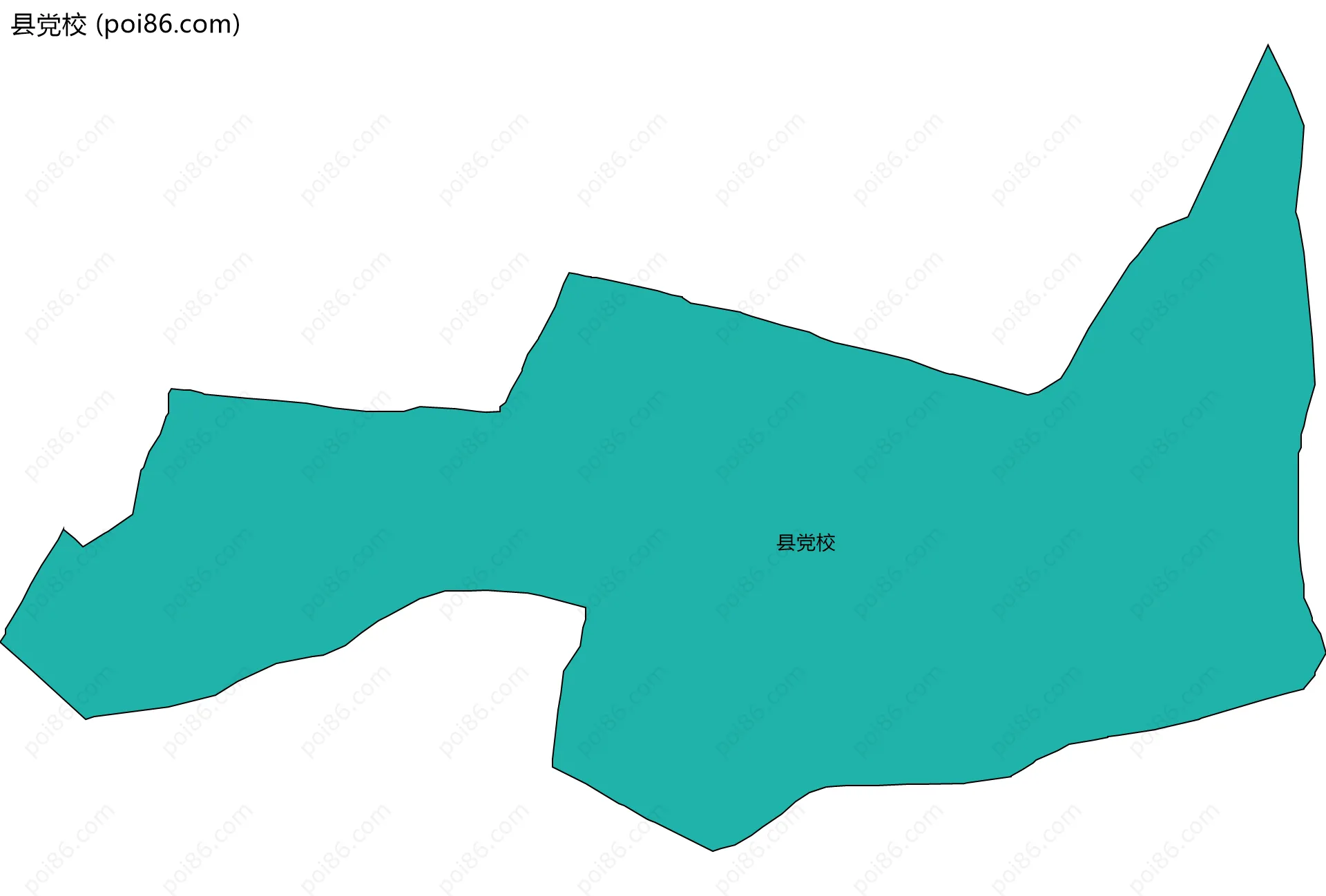 县党校边界地图
