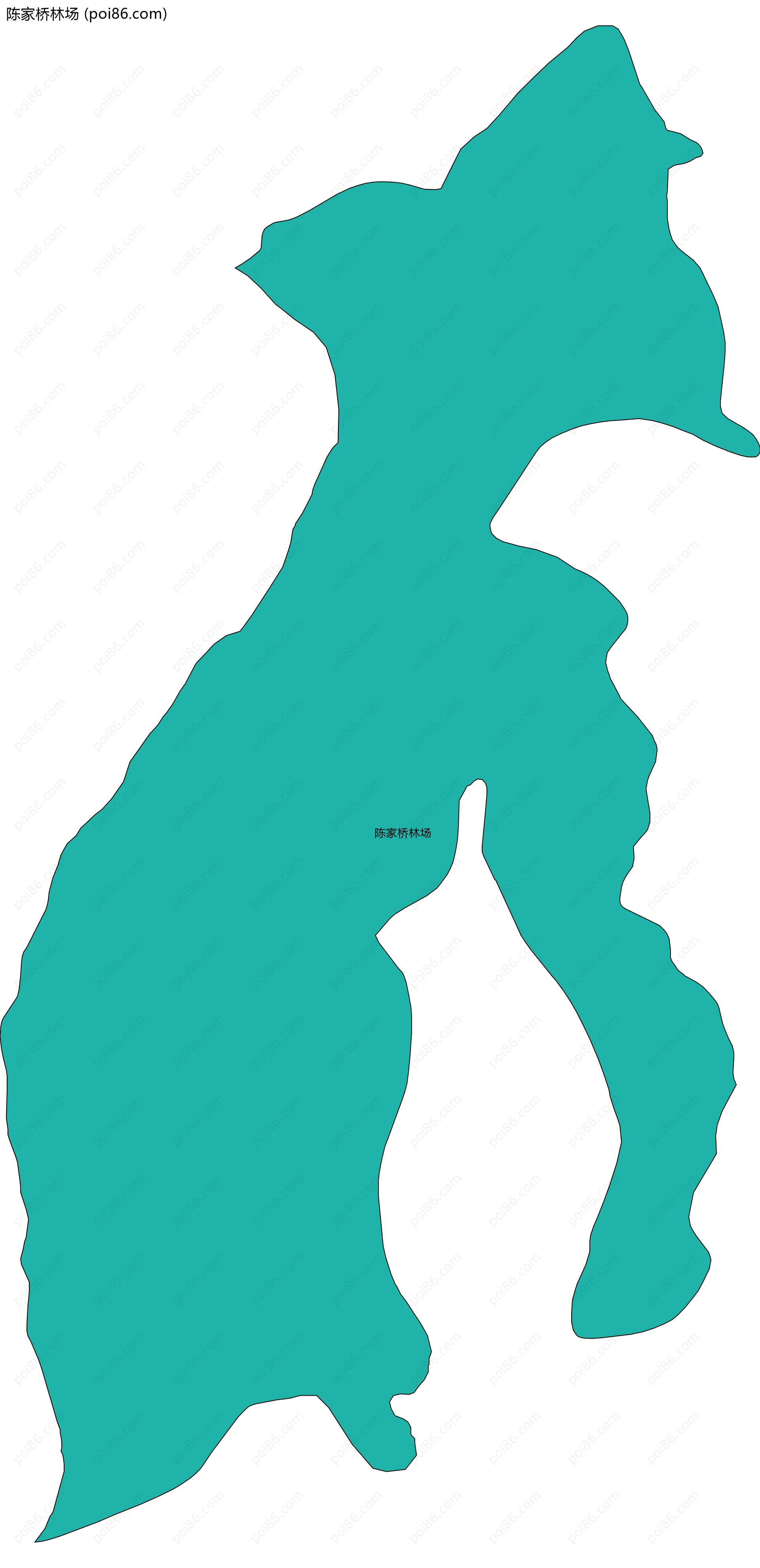 陈家桥林场边界地图