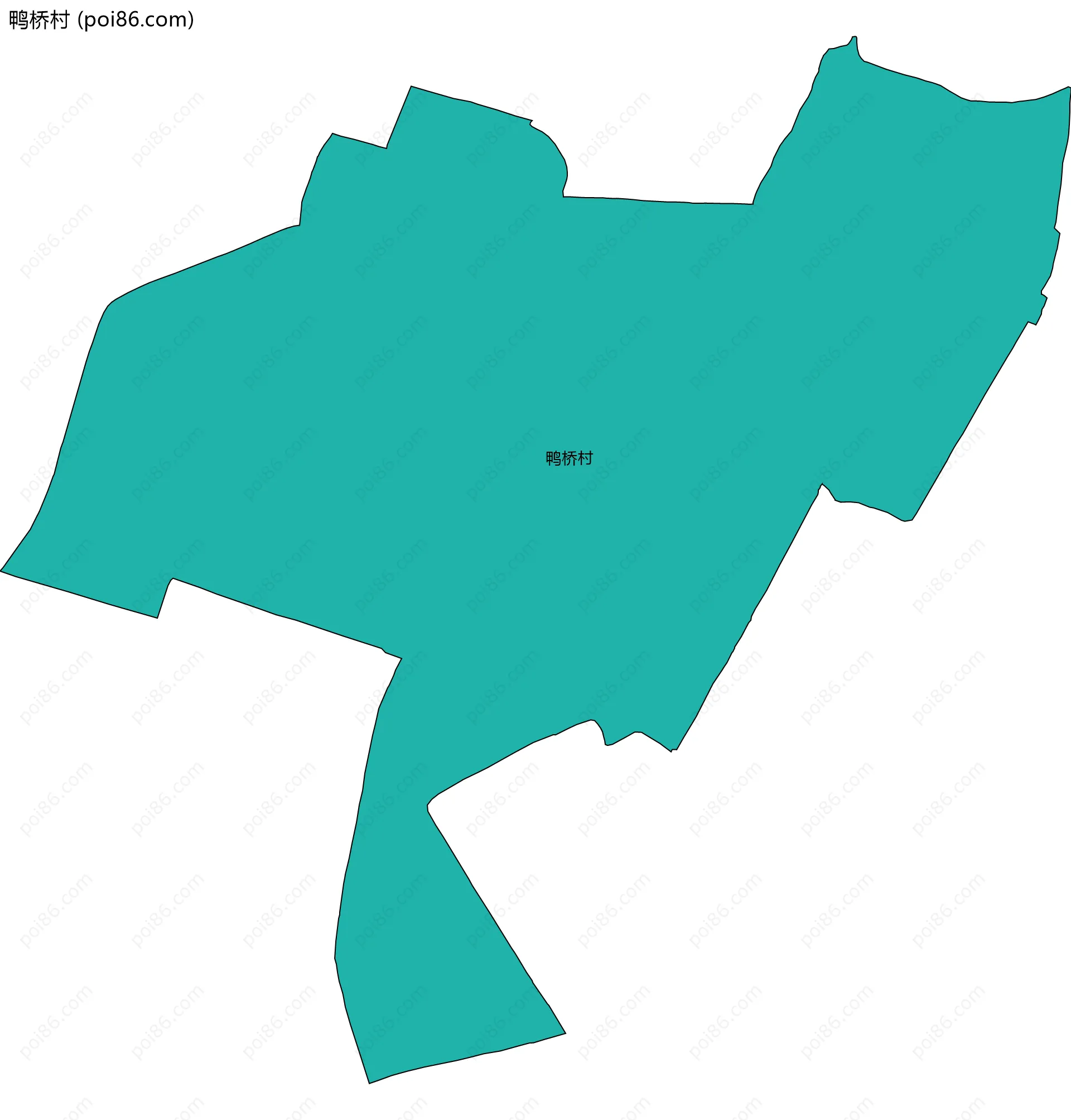 鸭桥村边界地图