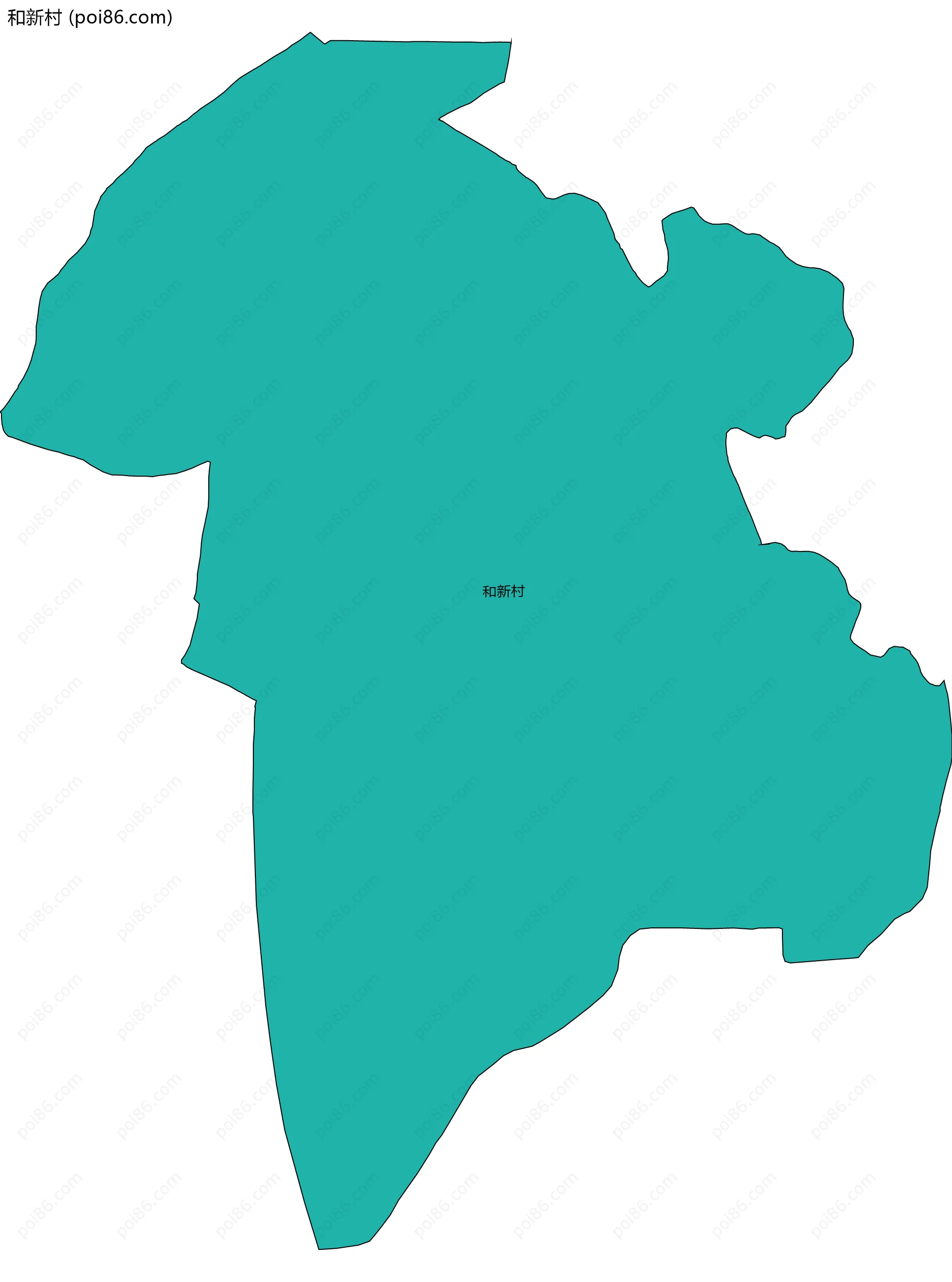 和新村边界地图