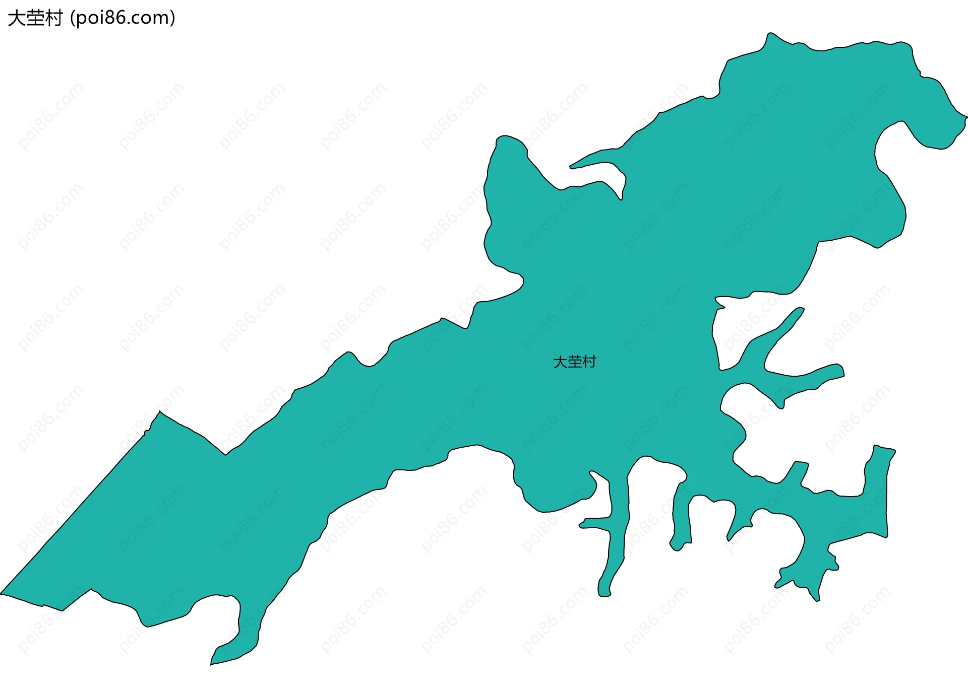 大茔村边界地图