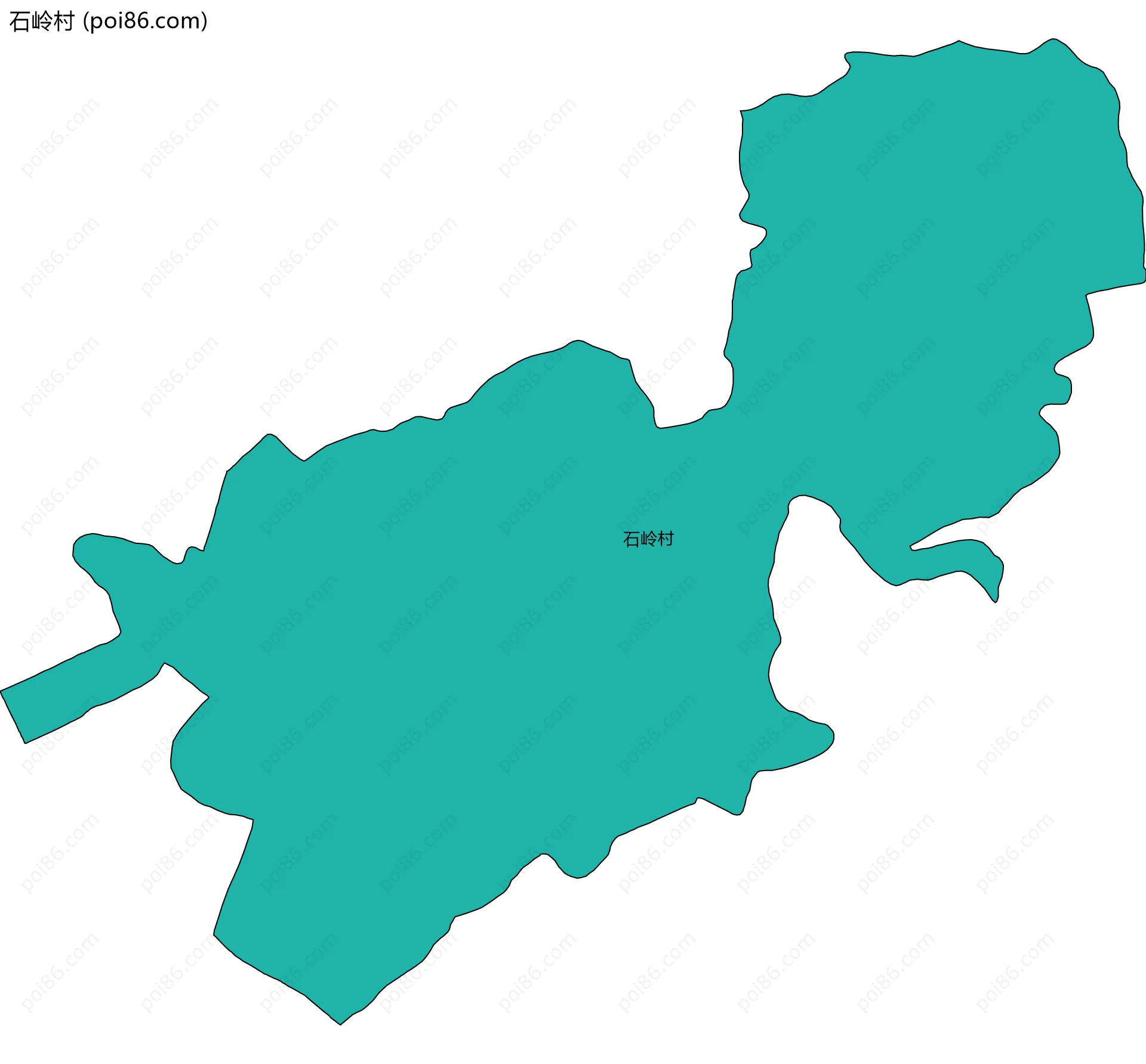 石岭村边界地图