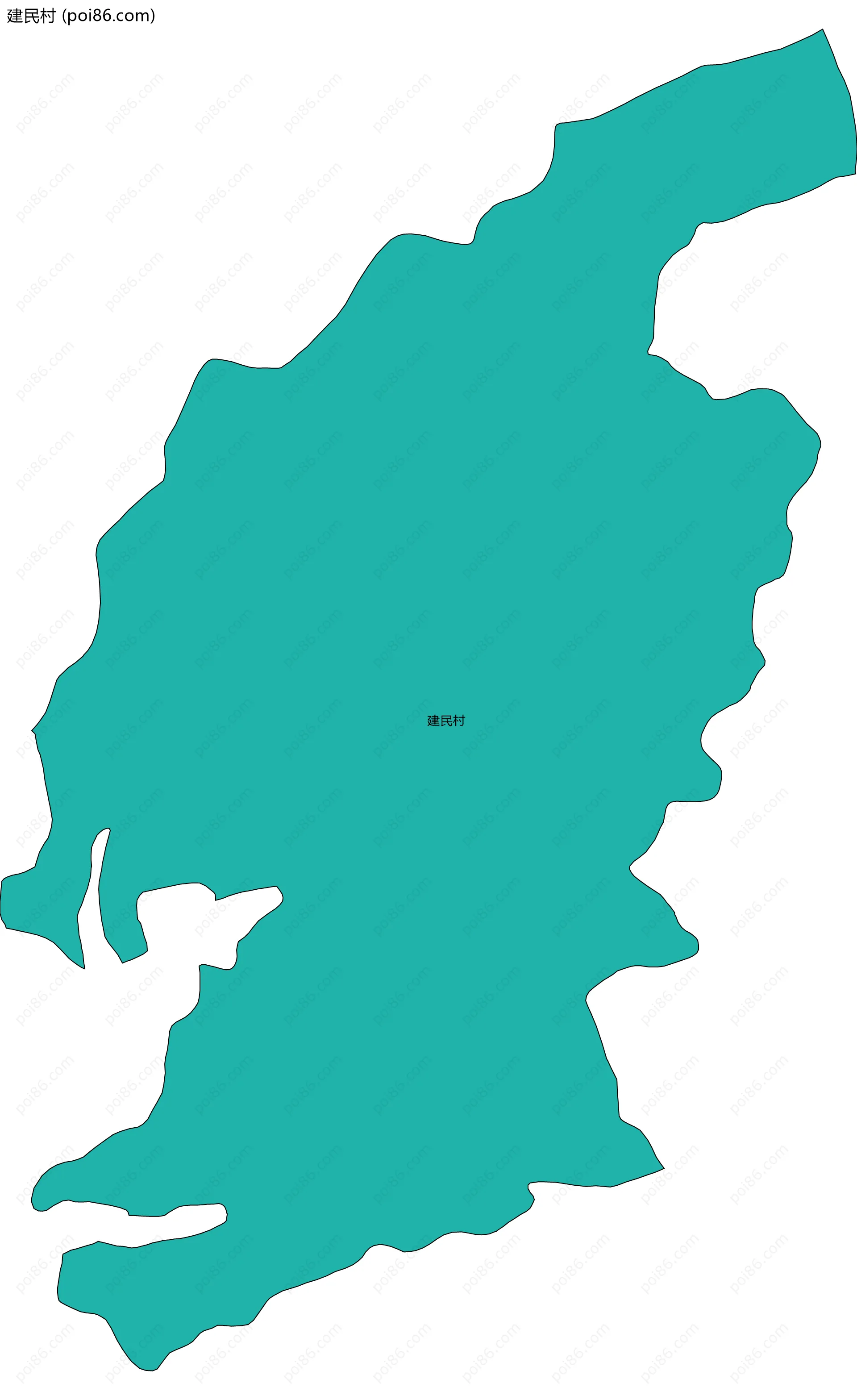 建民村边界地图