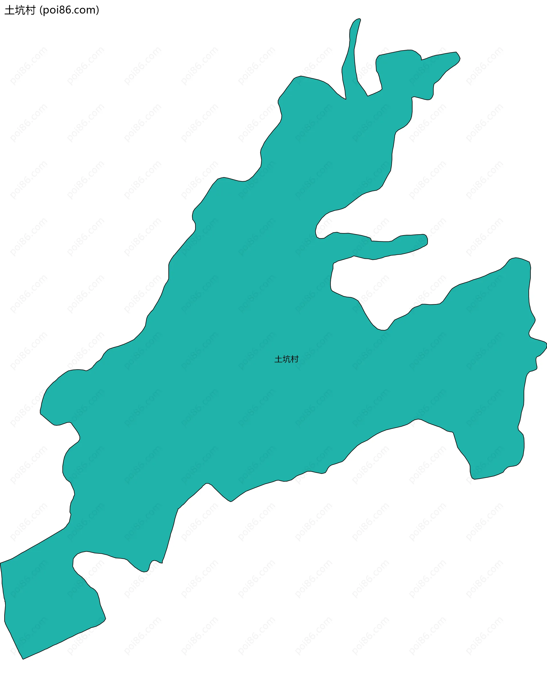 土坑村边界地图