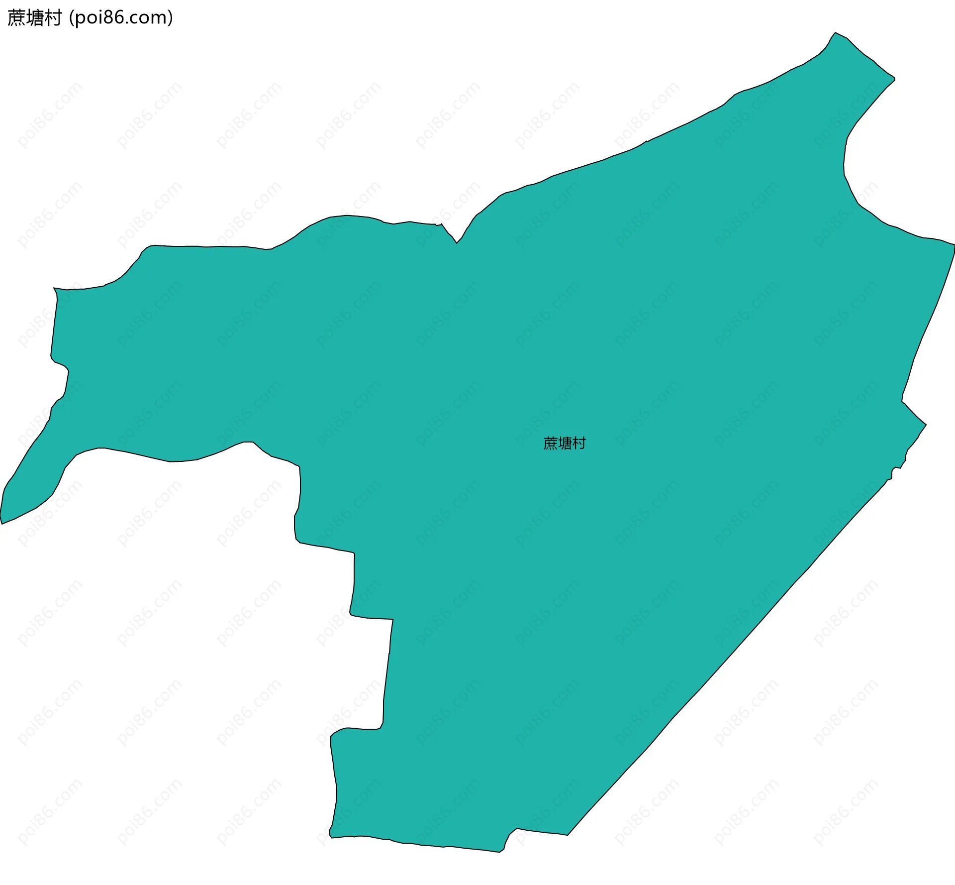 蔗塘村边界地图