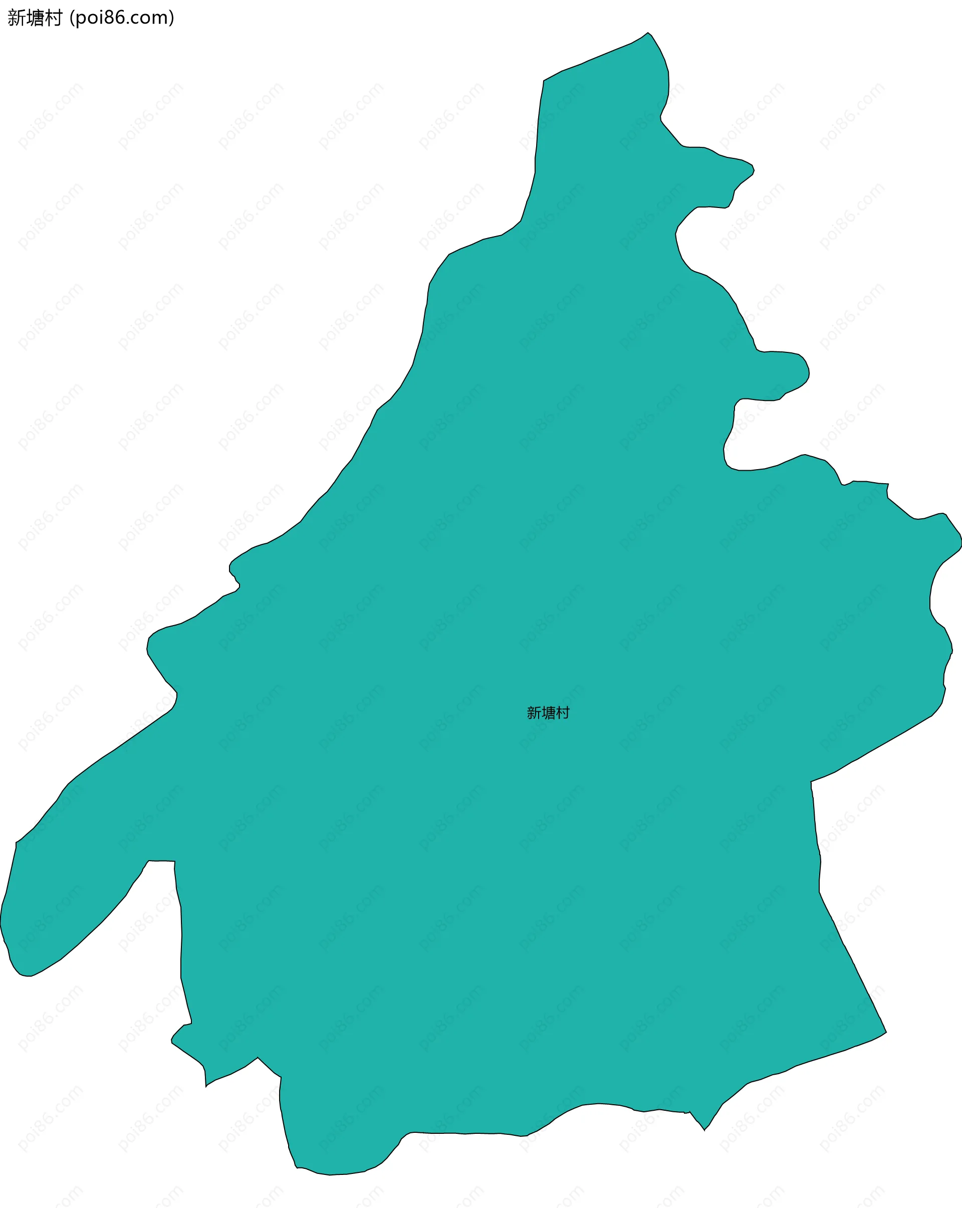 新塘村边界地图