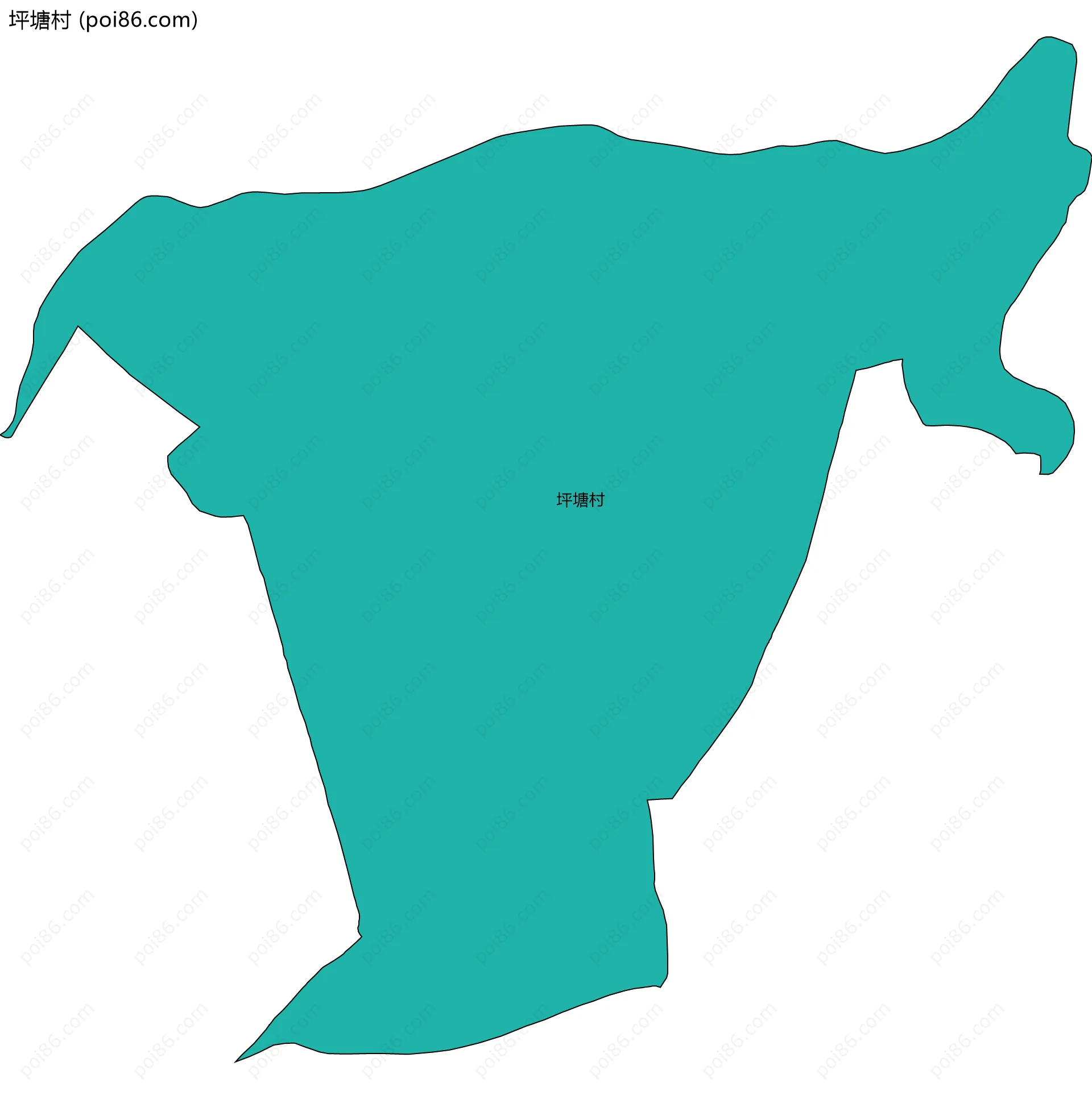 坪塘村边界地图