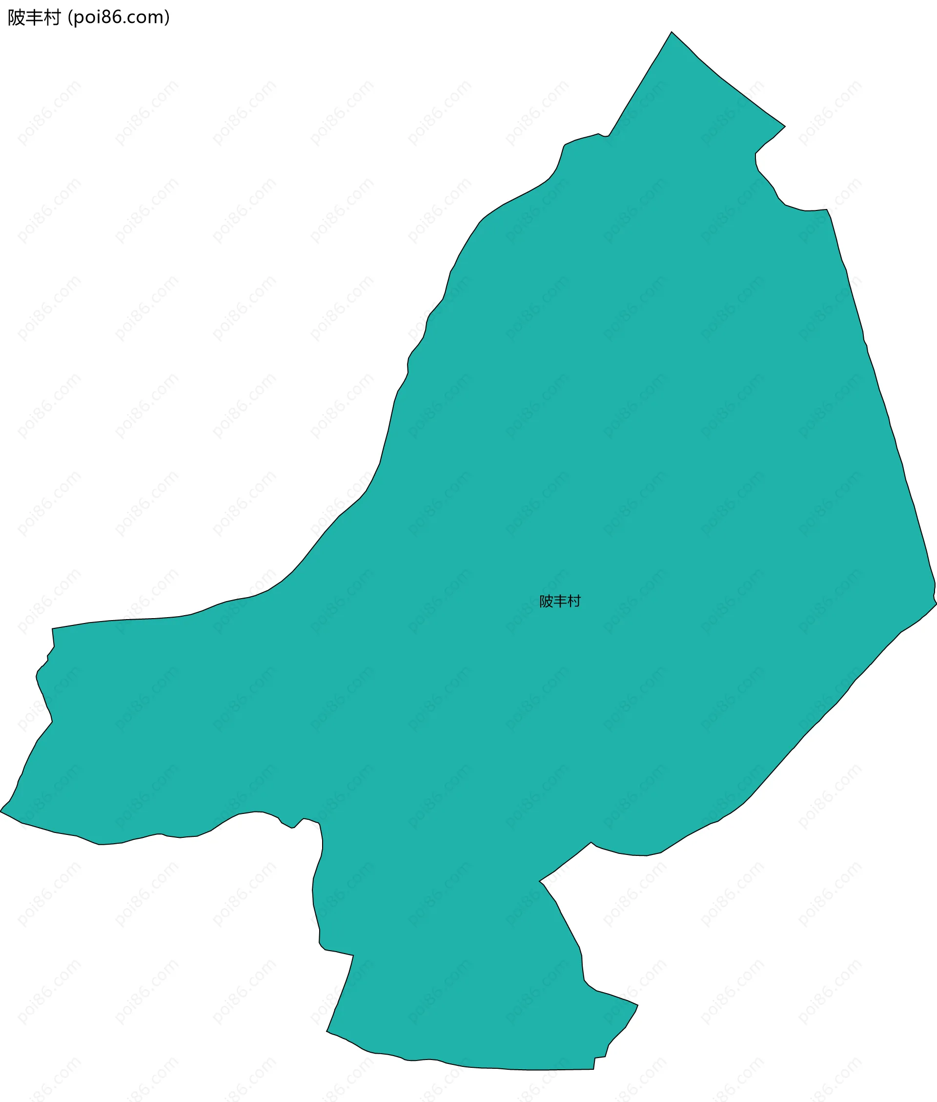 陂丰村边界地图