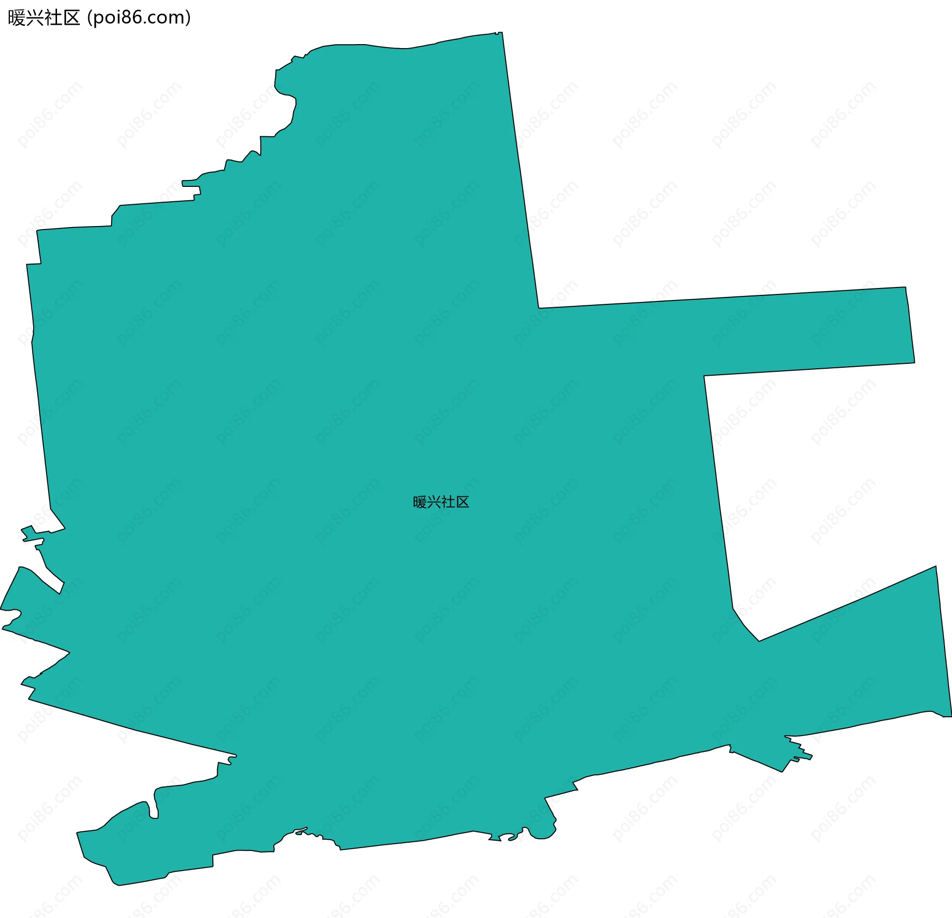 暖兴社区边界地图