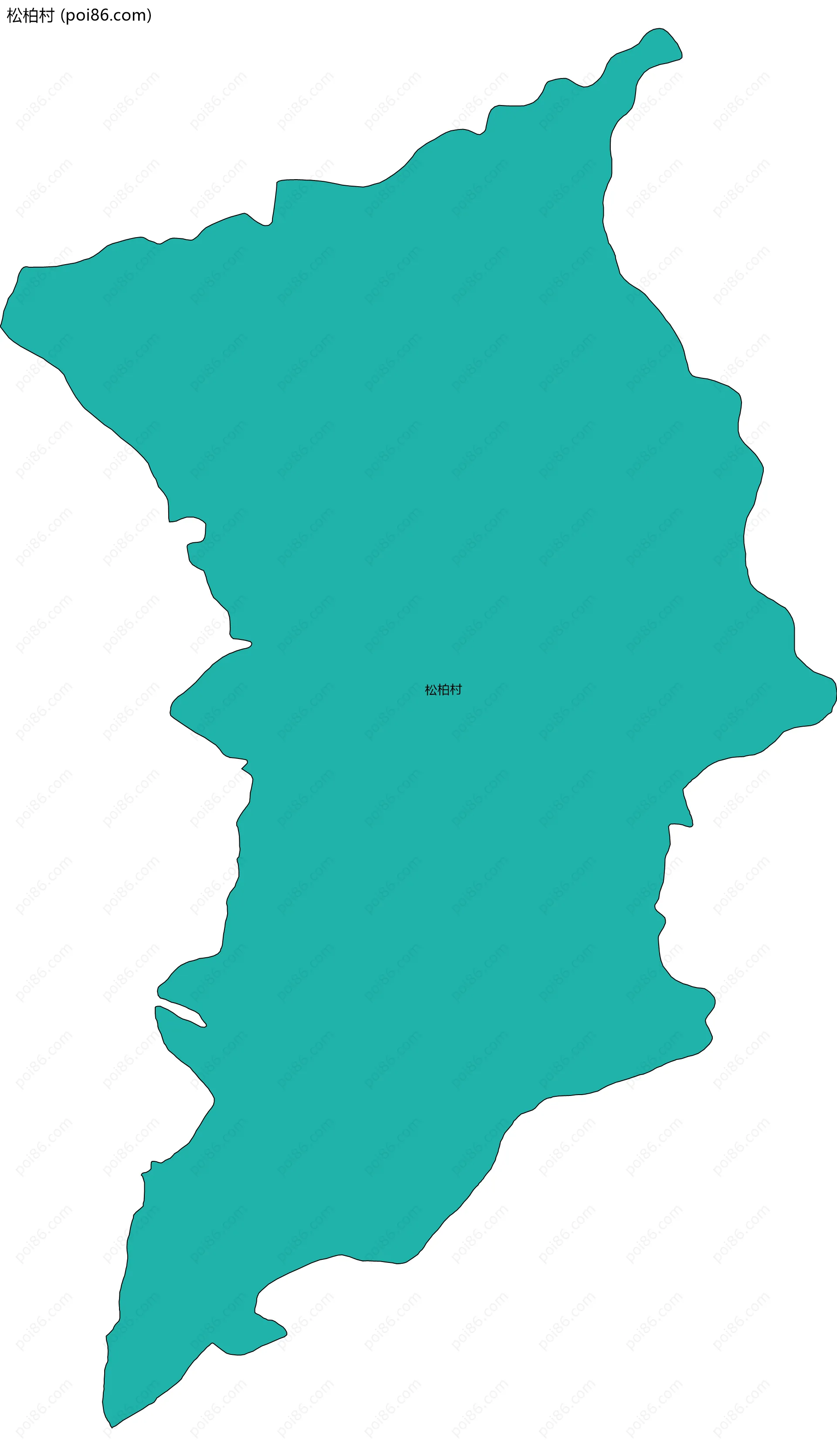 松柏村边界地图