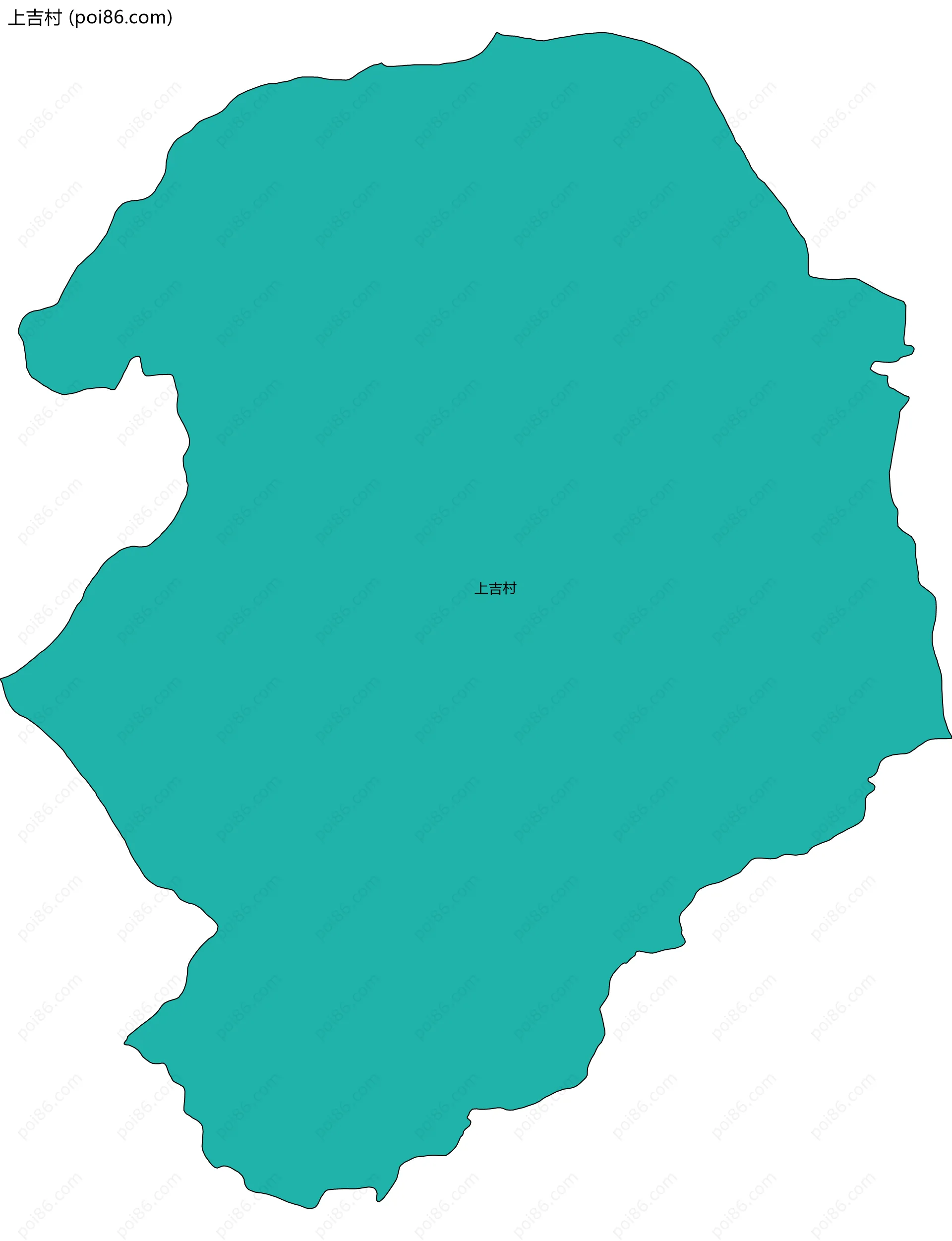 上吉村边界地图