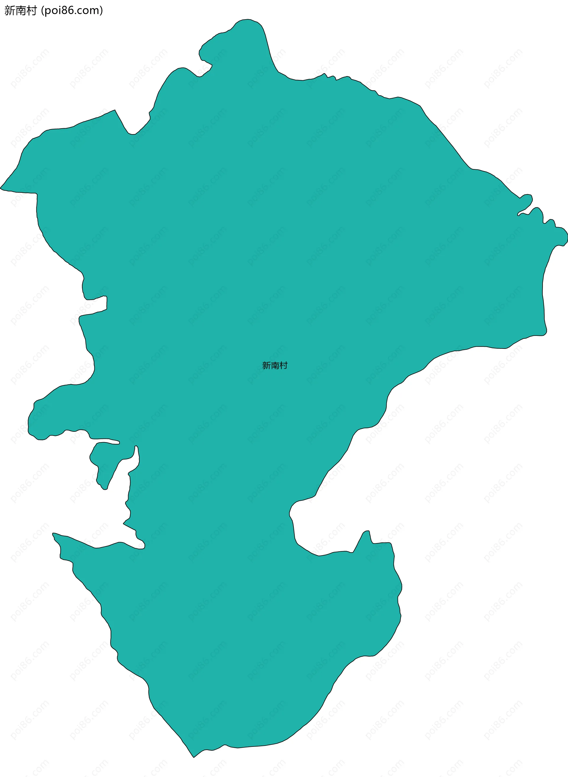 新南村边界地图