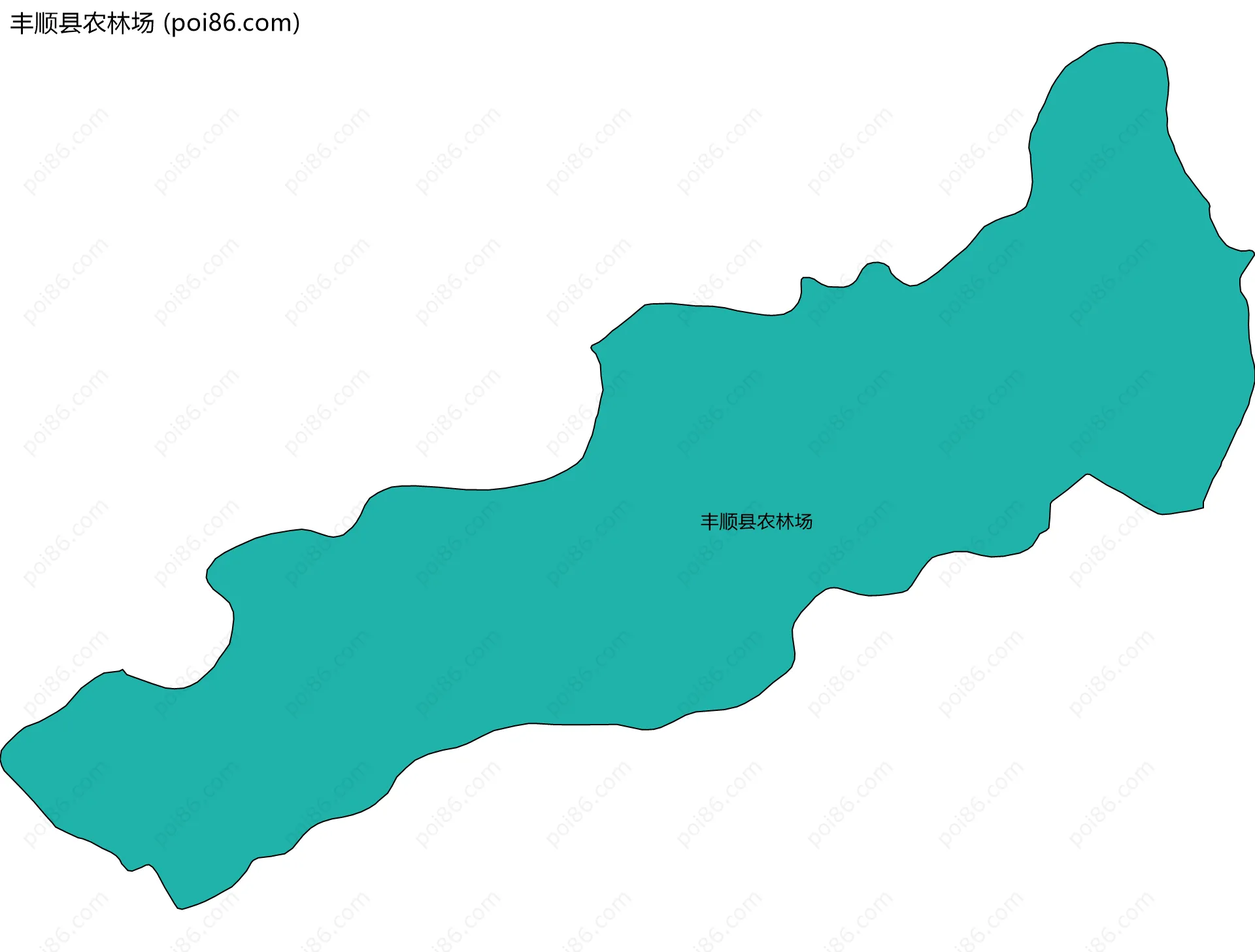 丰顺县农林场边界地图