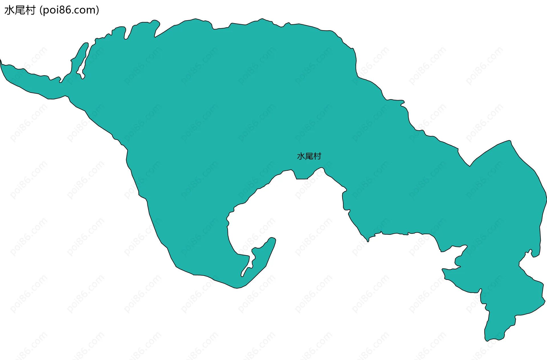 水尾村边界地图