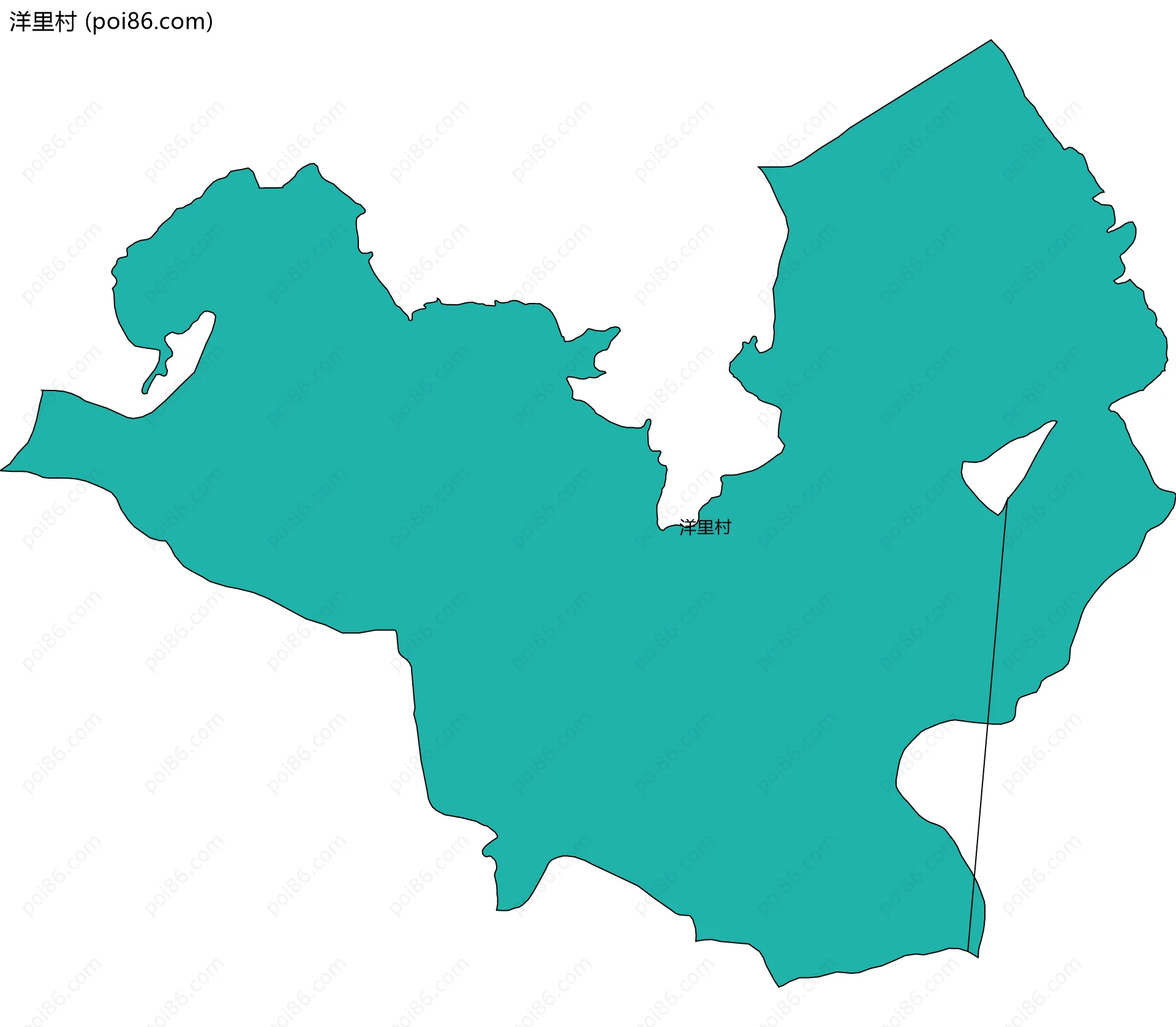 洋里村边界地图