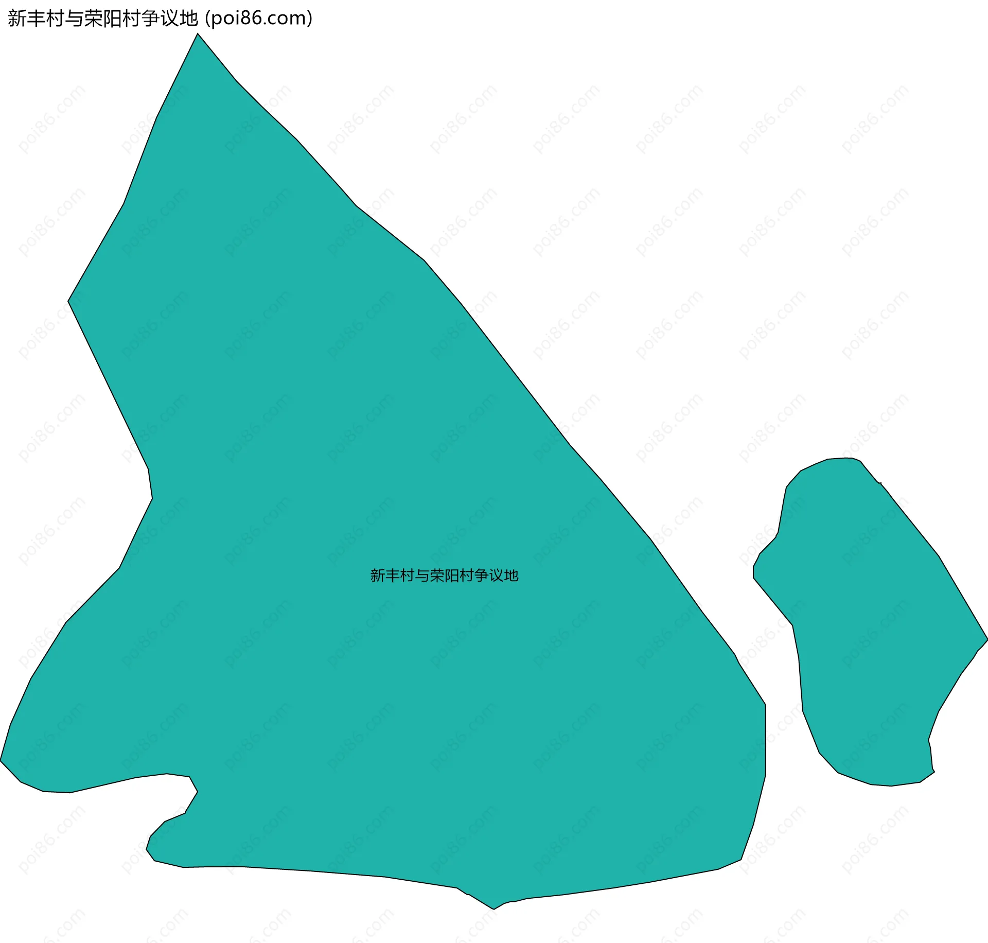 新丰村与荣阳村争议地边界地图