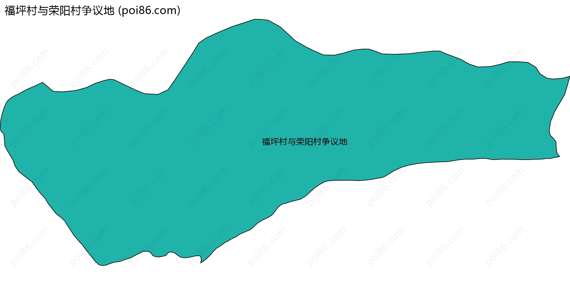 福坪村与荣阳村争议地边界地图