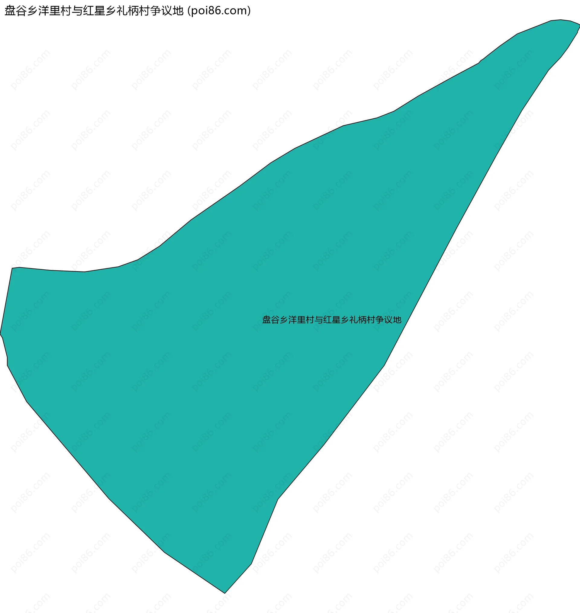 盘谷乡洋里村与红星乡礼柄村争议地边界地图