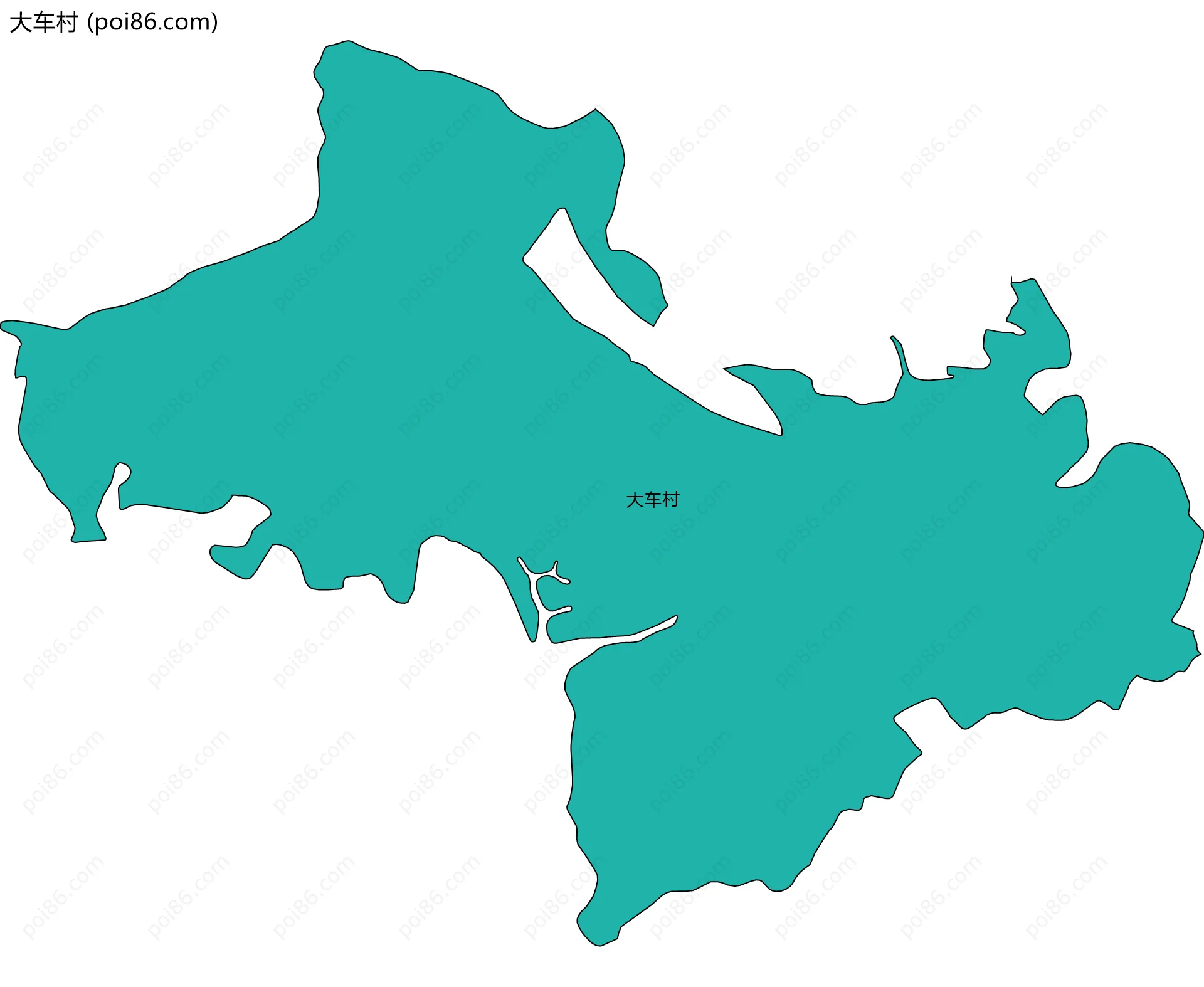 大车村边界地图