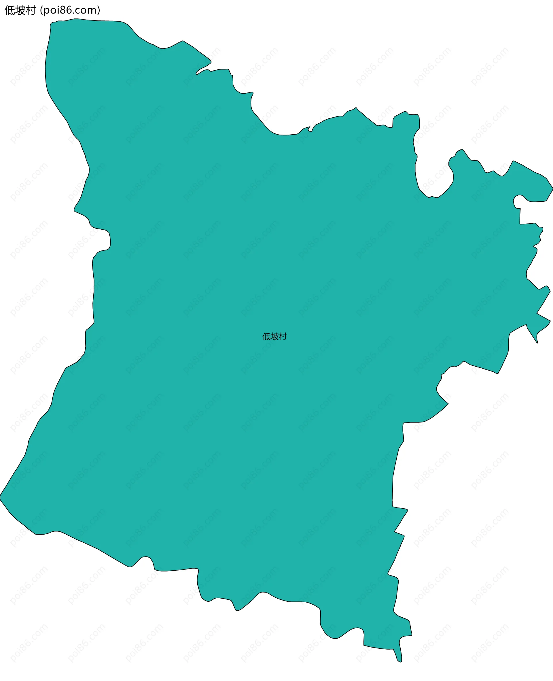 低坡村边界地图