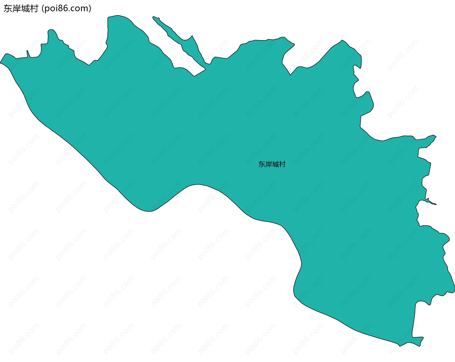 东岸城村边界地图