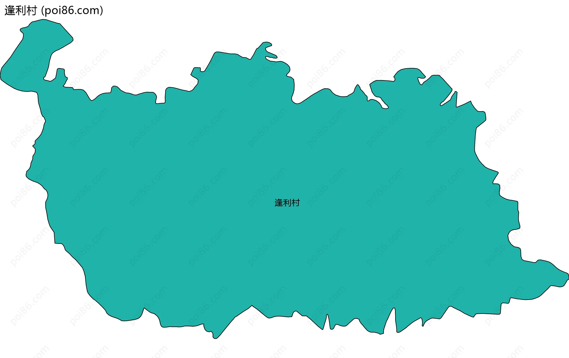 逢利村边界地图