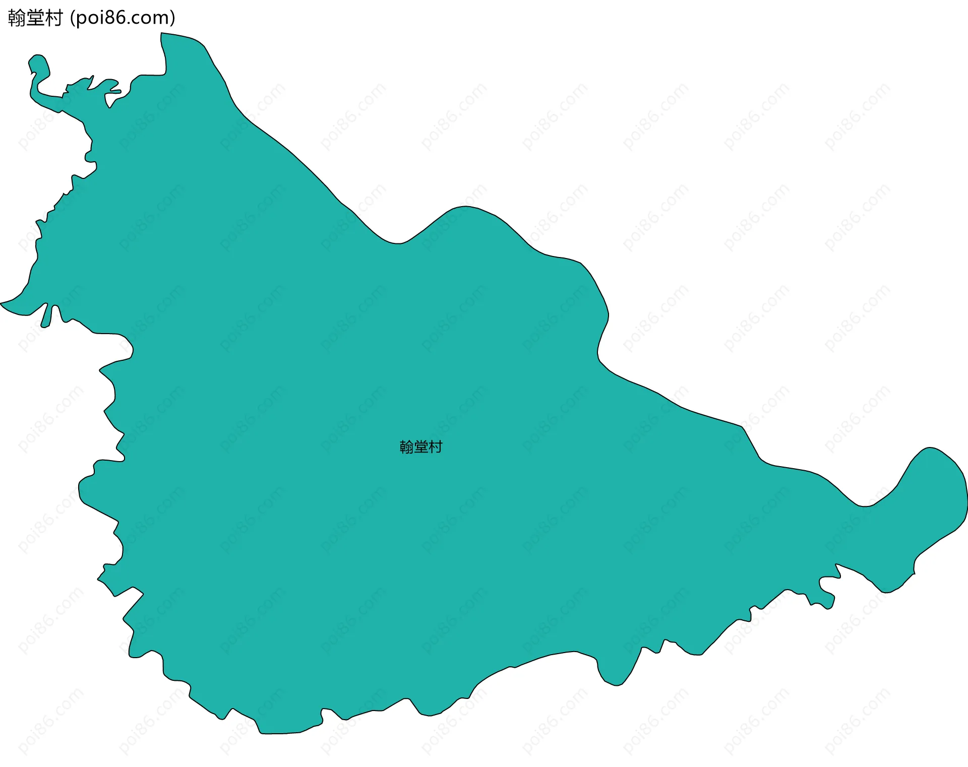 翰堂村边界地图