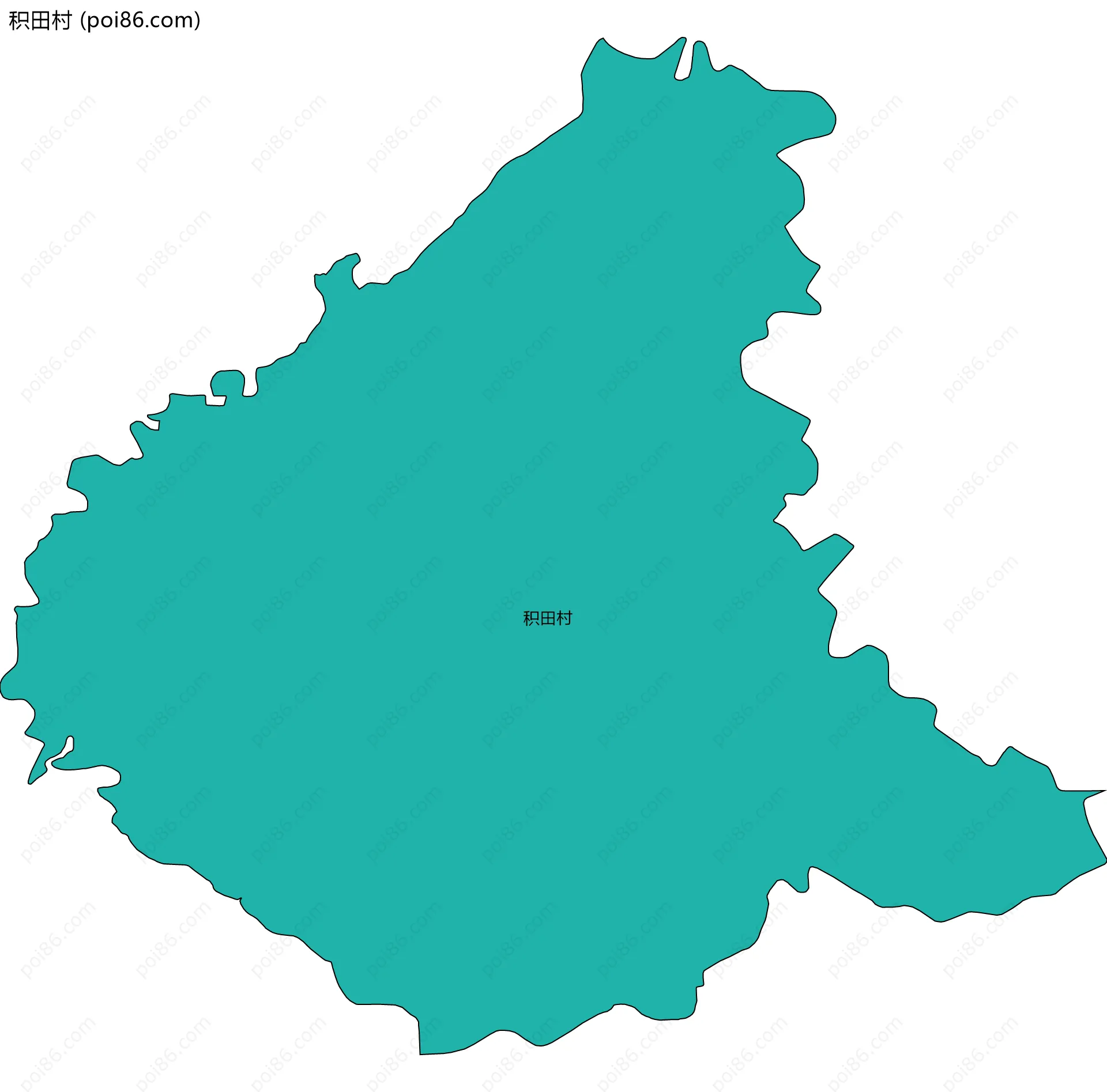 积田村边界地图