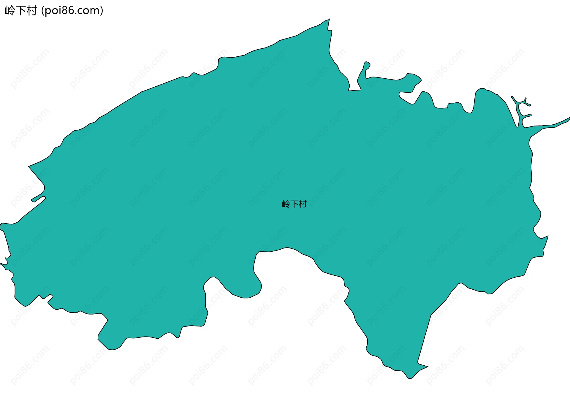 岭下村边界地图