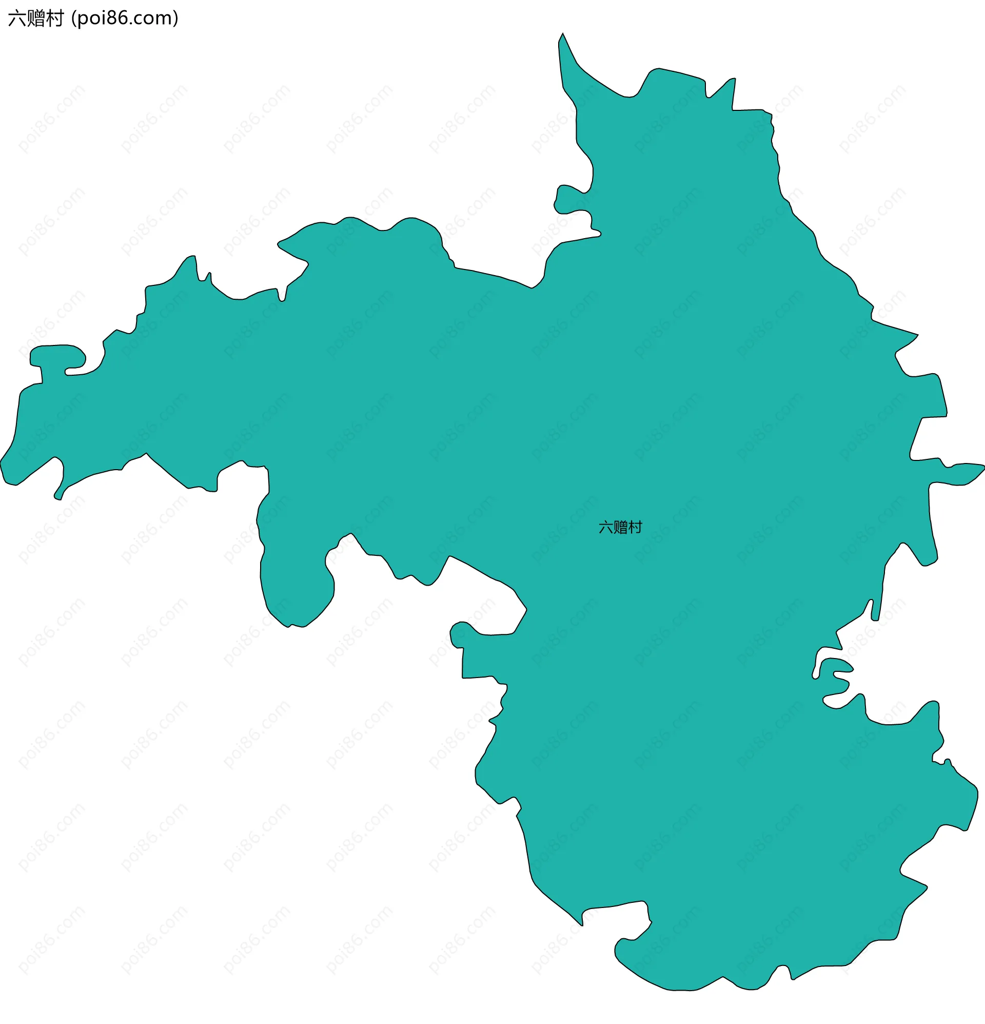 六赠村边界地图