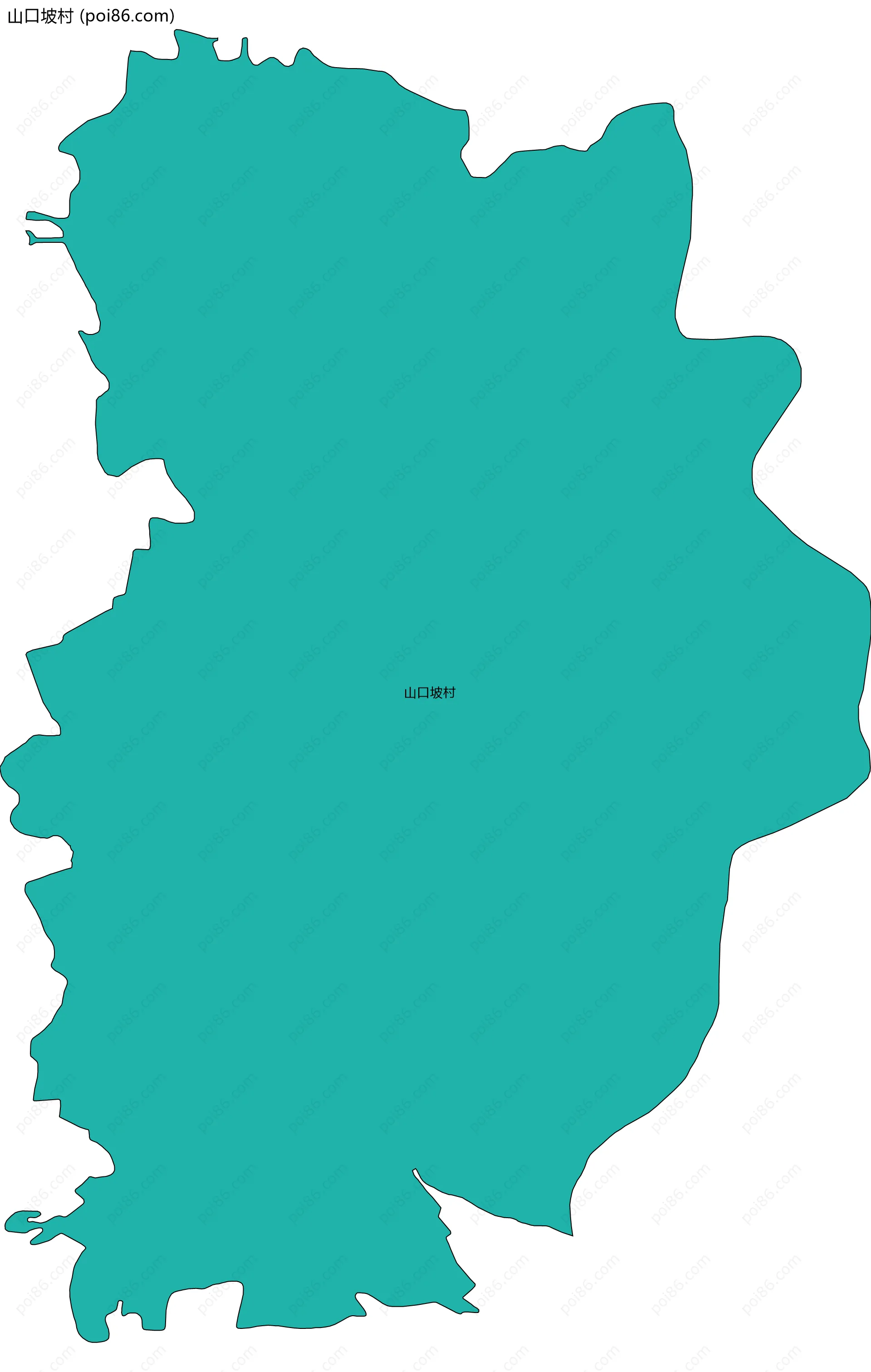 山口坡村边界地图