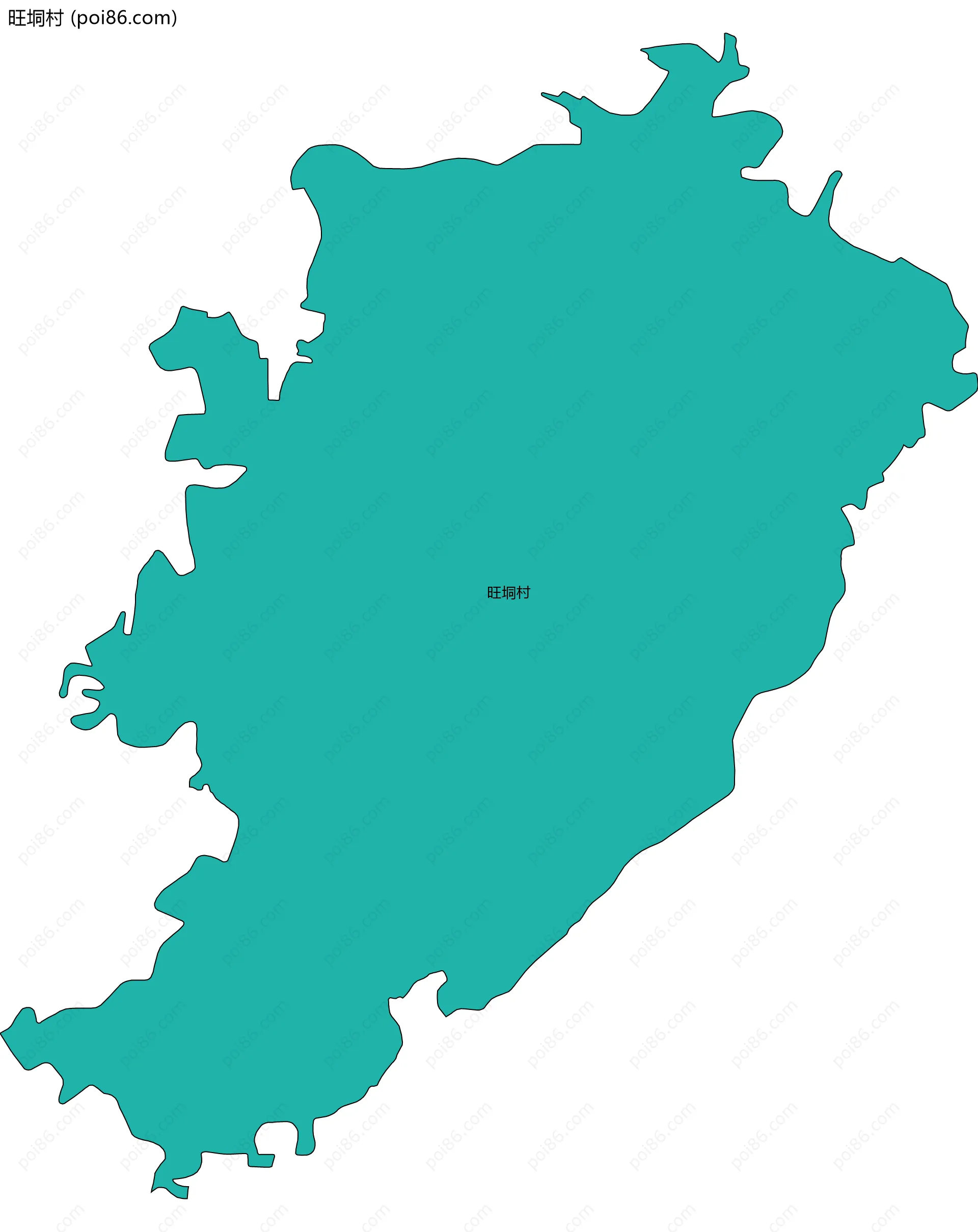 旺垌村边界地图