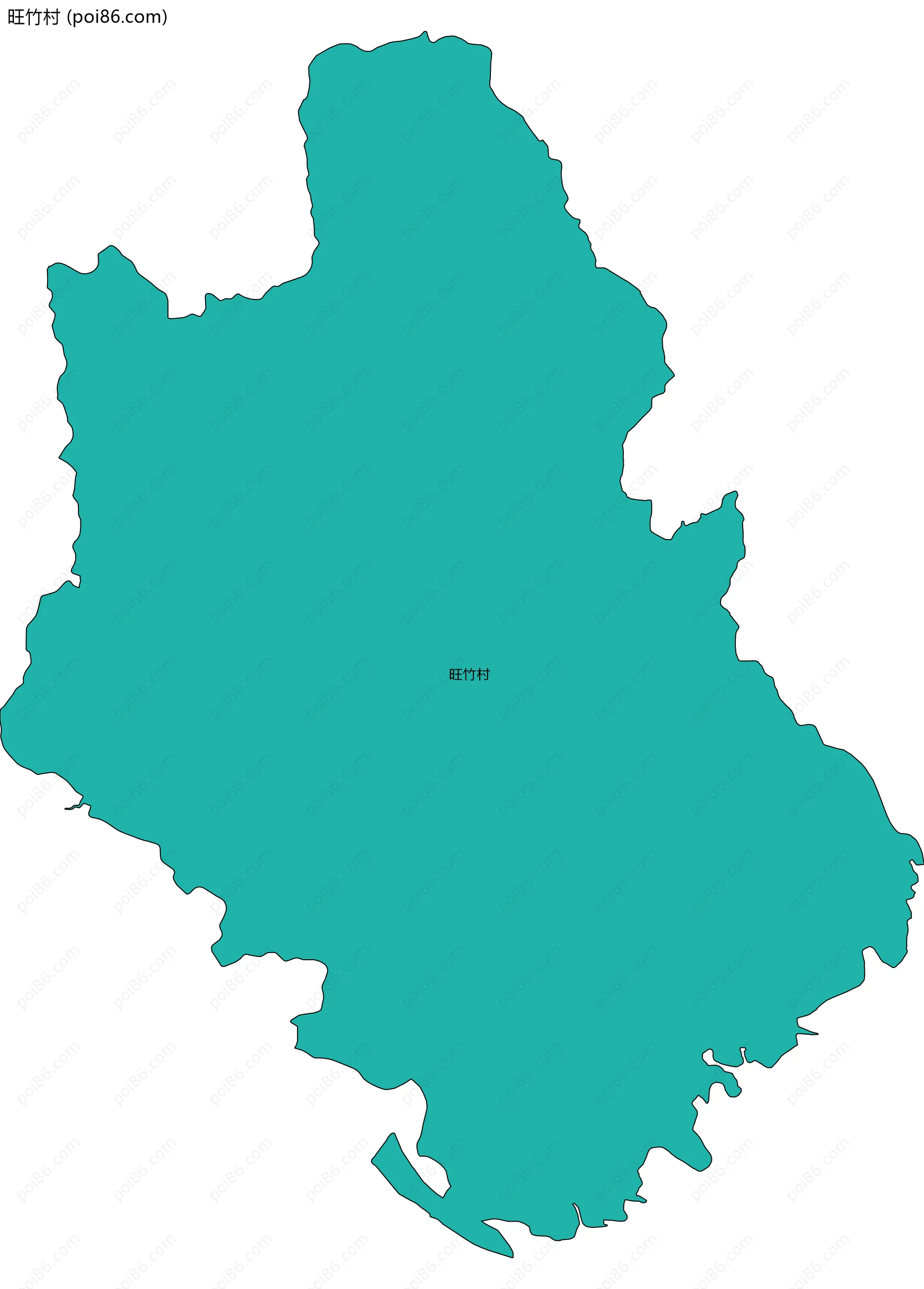 旺竹村边界地图