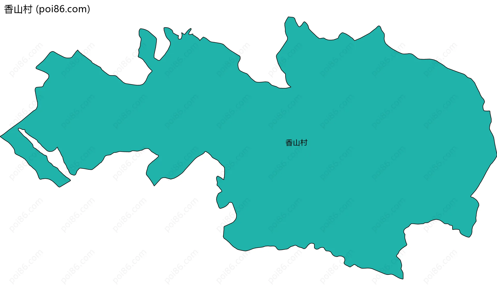 香山村边界地图
