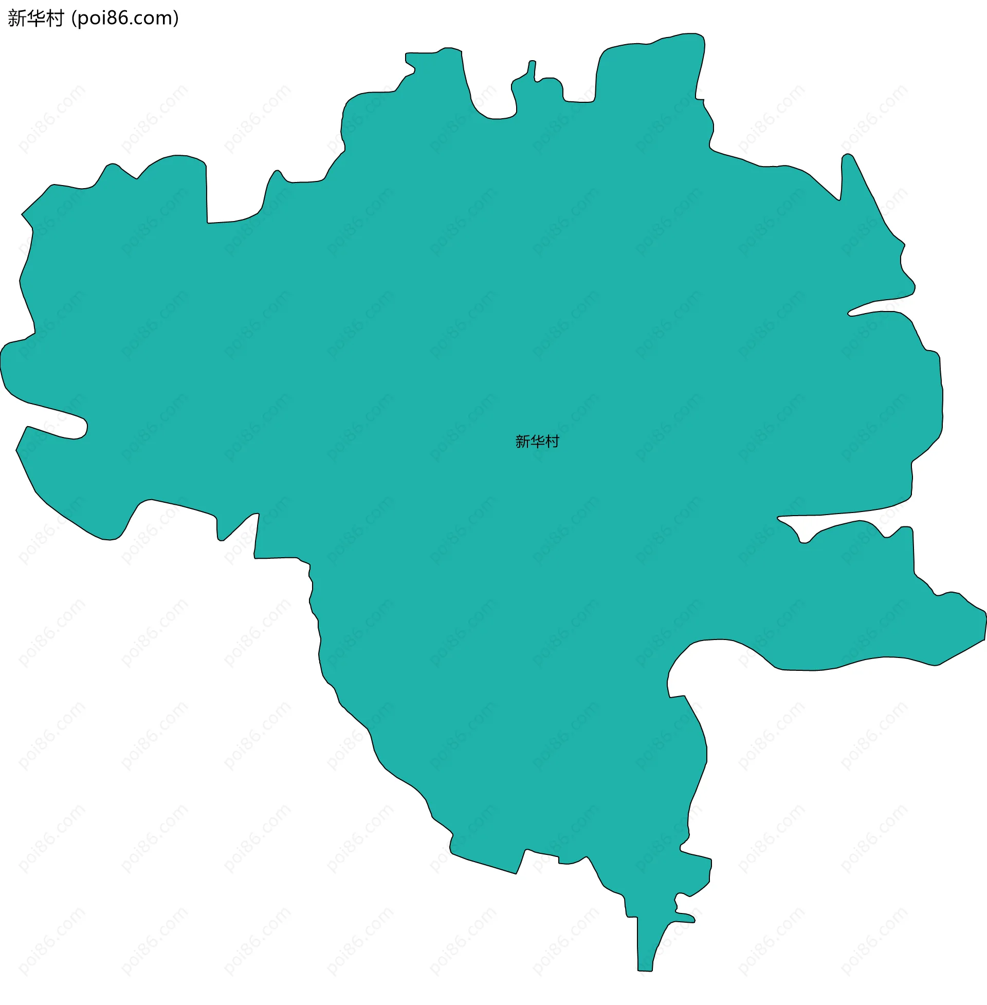 新华村边界地图