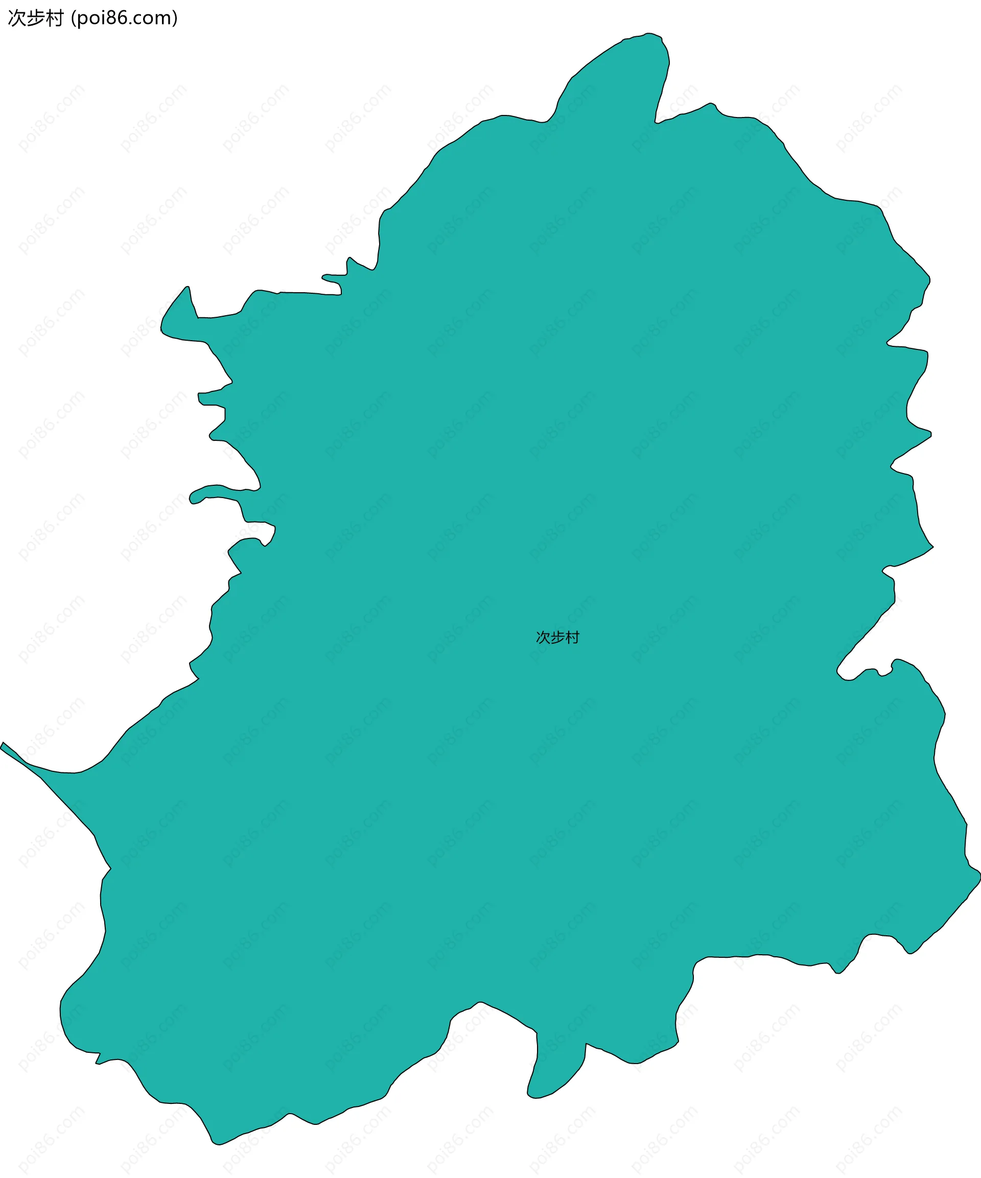 次步村边界地图